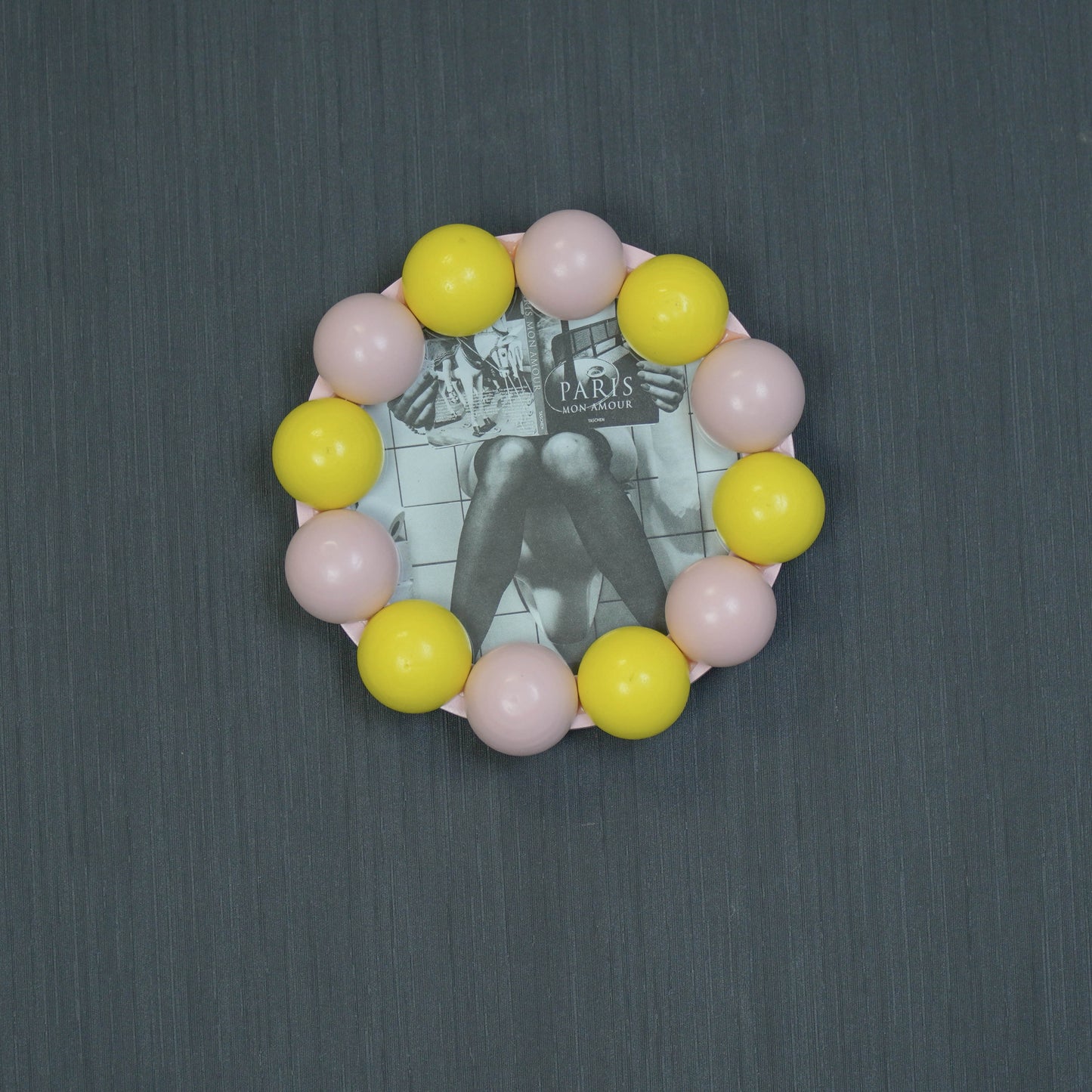Picture Frame - Bubbles - Light Pink/Yellow -14.5x14.5cm