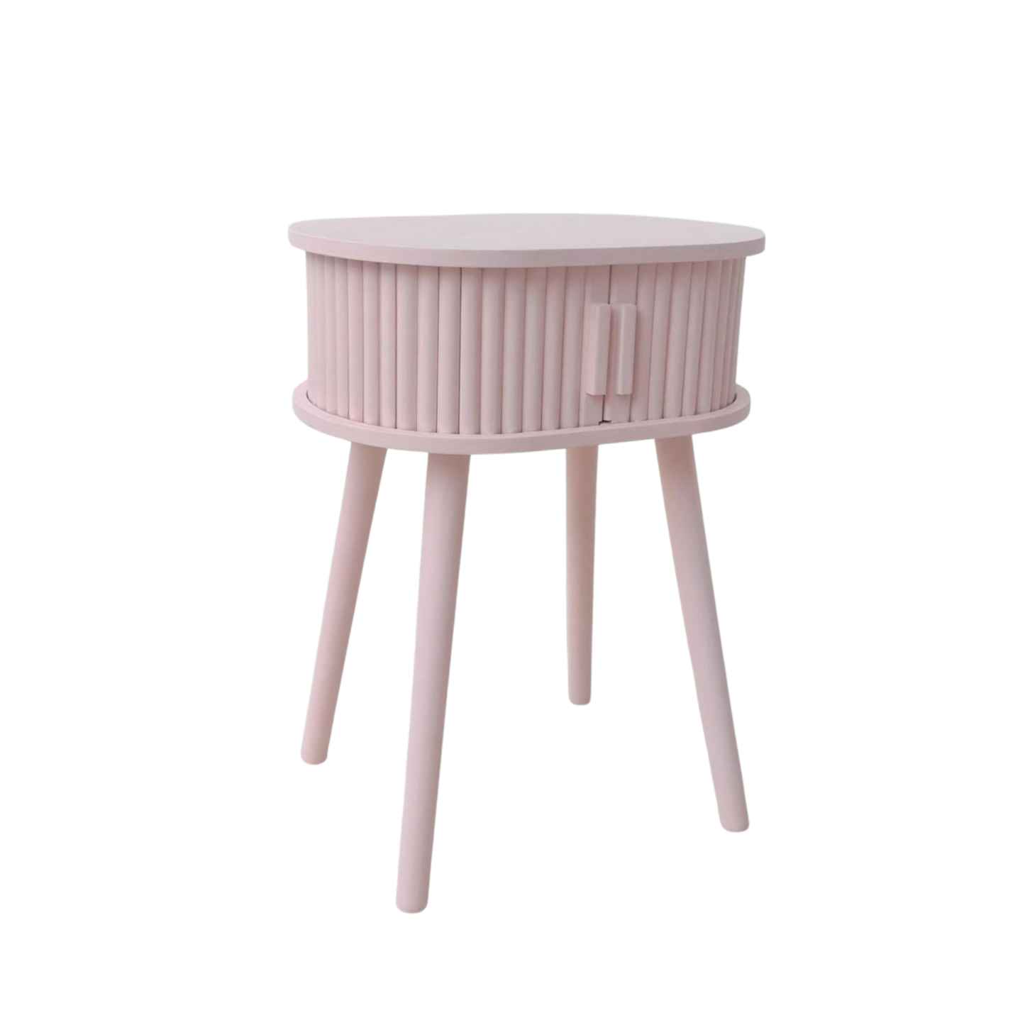 Side Table / Bedside Table - Light Pink - MDF - 40x30x53cm