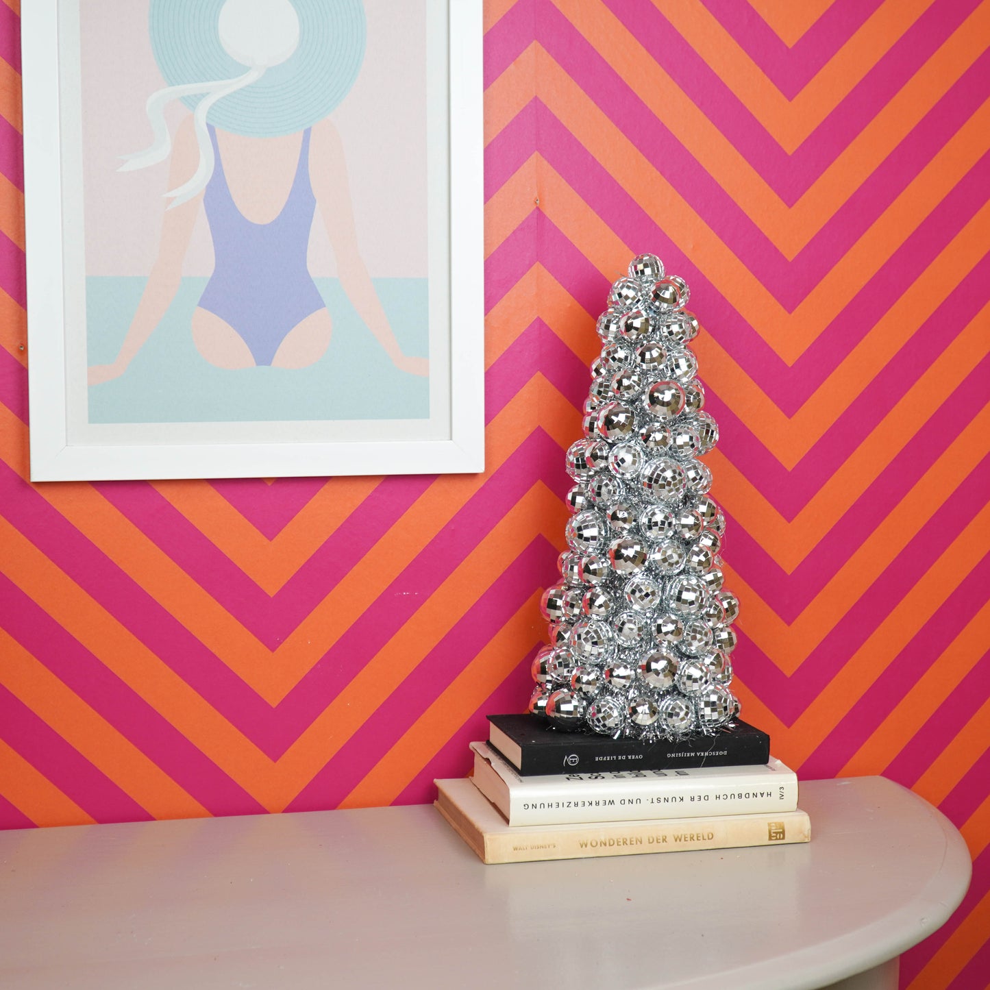 Christmas Decoration - Discoballball Tree - Christmas Decoration - Polysterene - Silver - 20×19×42CM