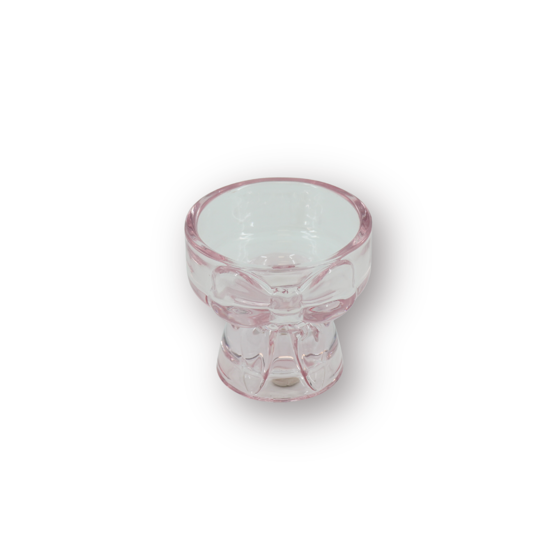 Candle- and Tealightholder Bow - Pink - 7,5x6,5cm