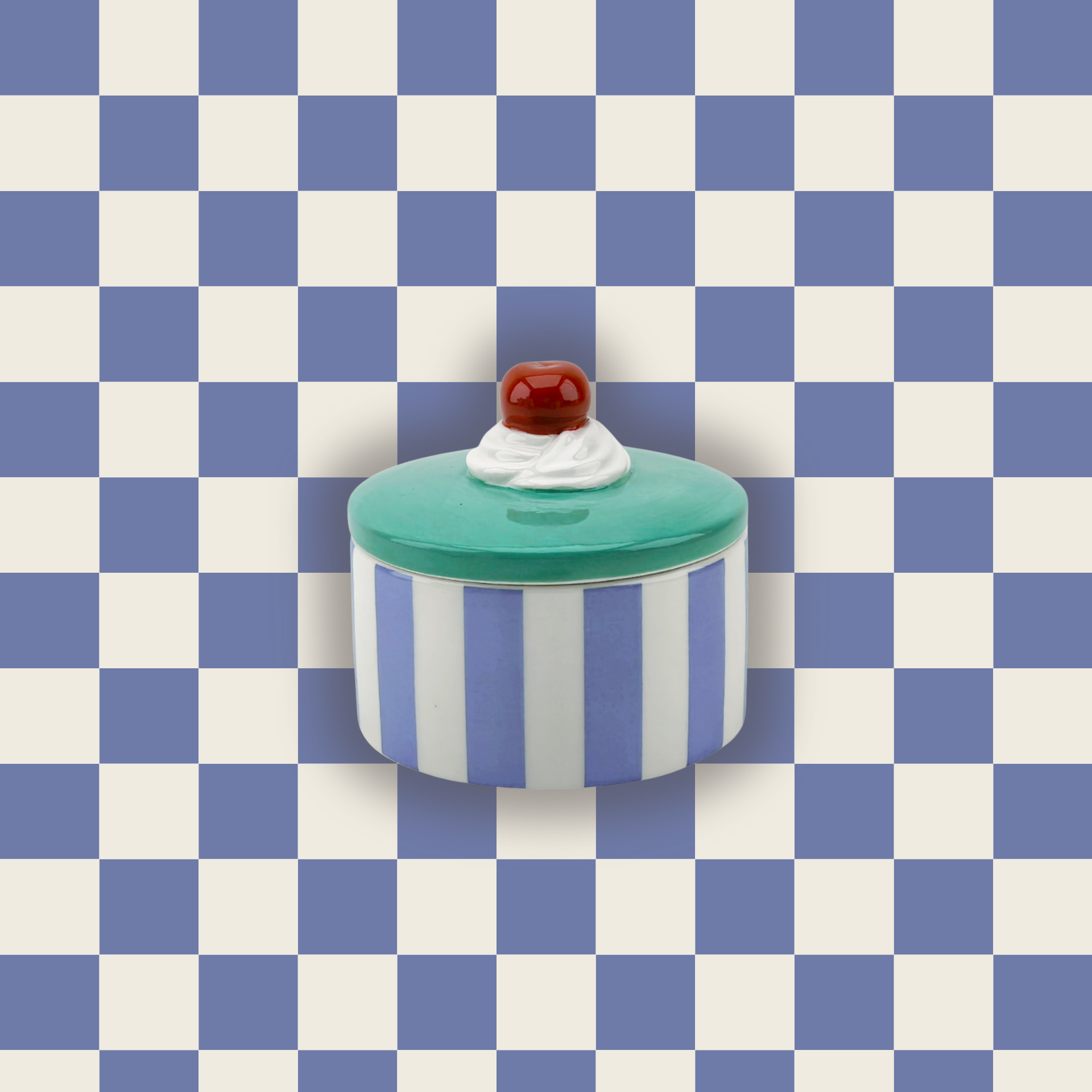 Storage jar - Tartlet Cherry - Blue/ Purple - 9x9x7,5cm