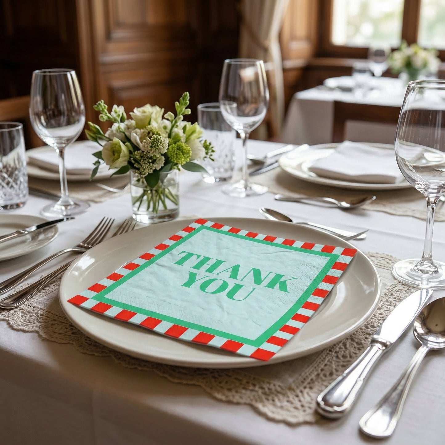 Paper Napkins “Thank You” FSC – 3-Ply – 33x33 cm (20 Pcs)