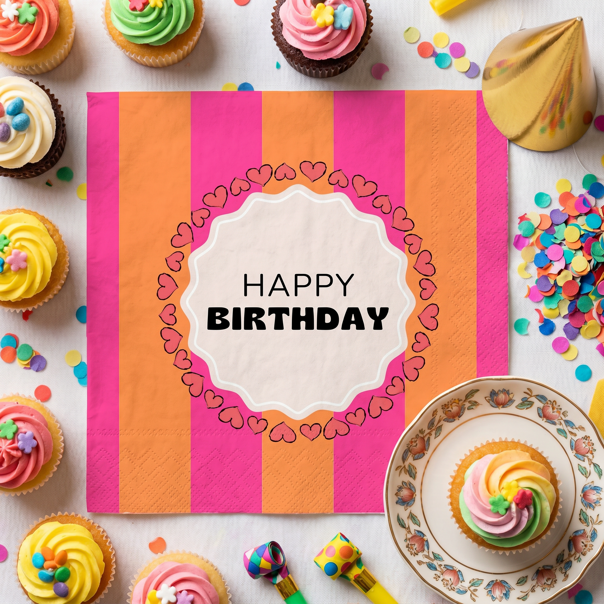 Paper Napkins “Happy Birthday” FSC – 3-Ply – 33x33 cm (20 Pc