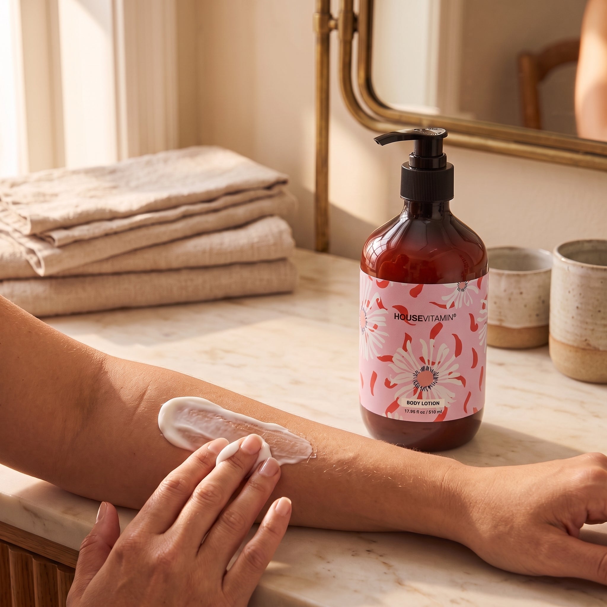 Body Lotion - Vegan Body Lotion Pump Bottle - Peony - 510ml