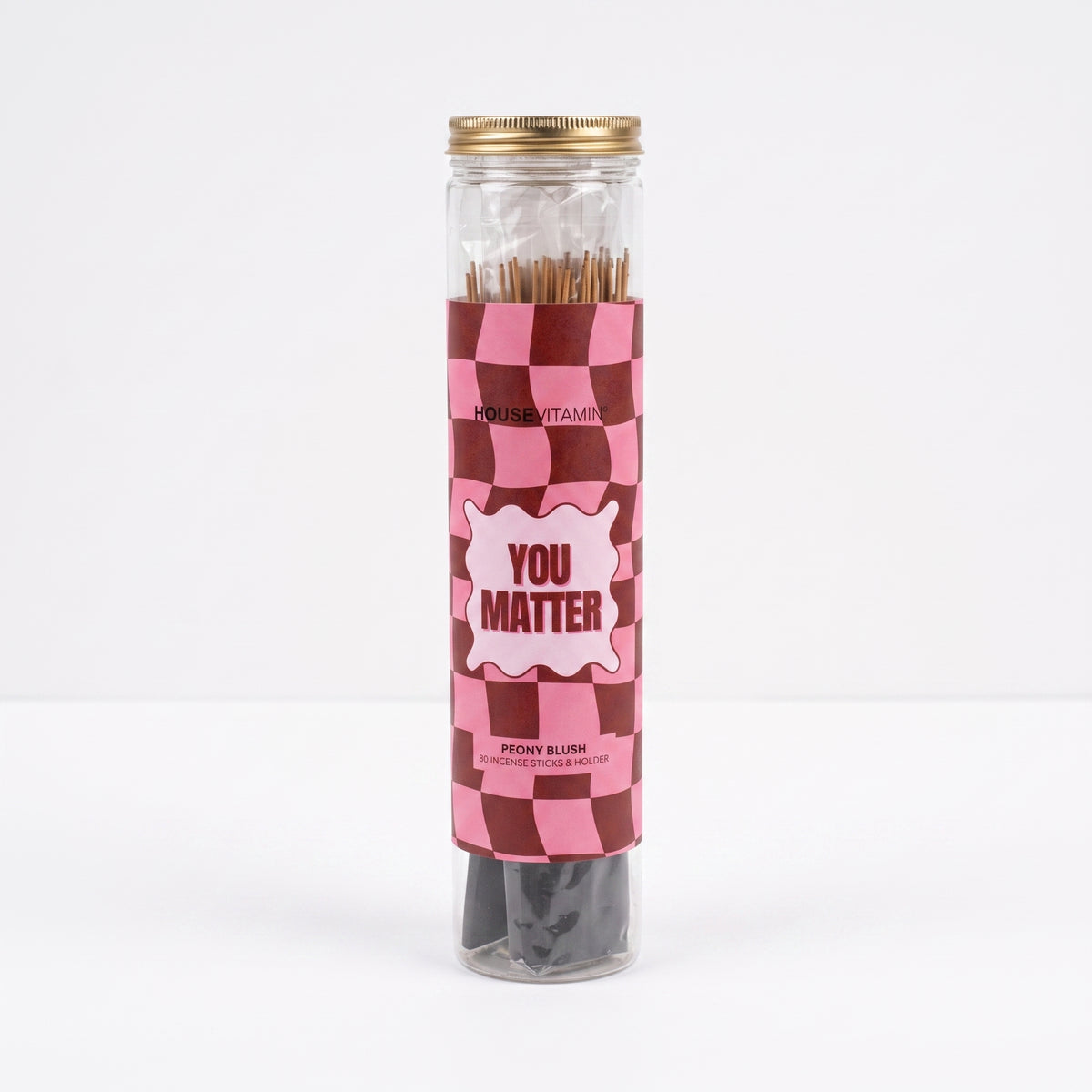 Incense Stick - with Ash Catcher - 'You Matter' - Peony Blush - Pink/ Red - 80 sticks