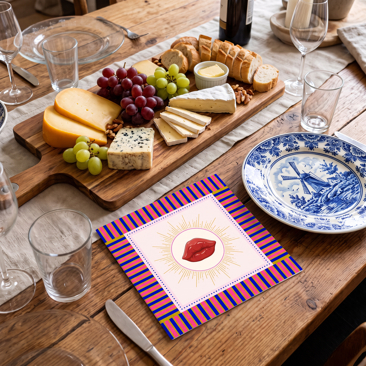 Paper Napkins “Lips” - FSC – 3-Ply – 33x33 cm (20 Pcs)