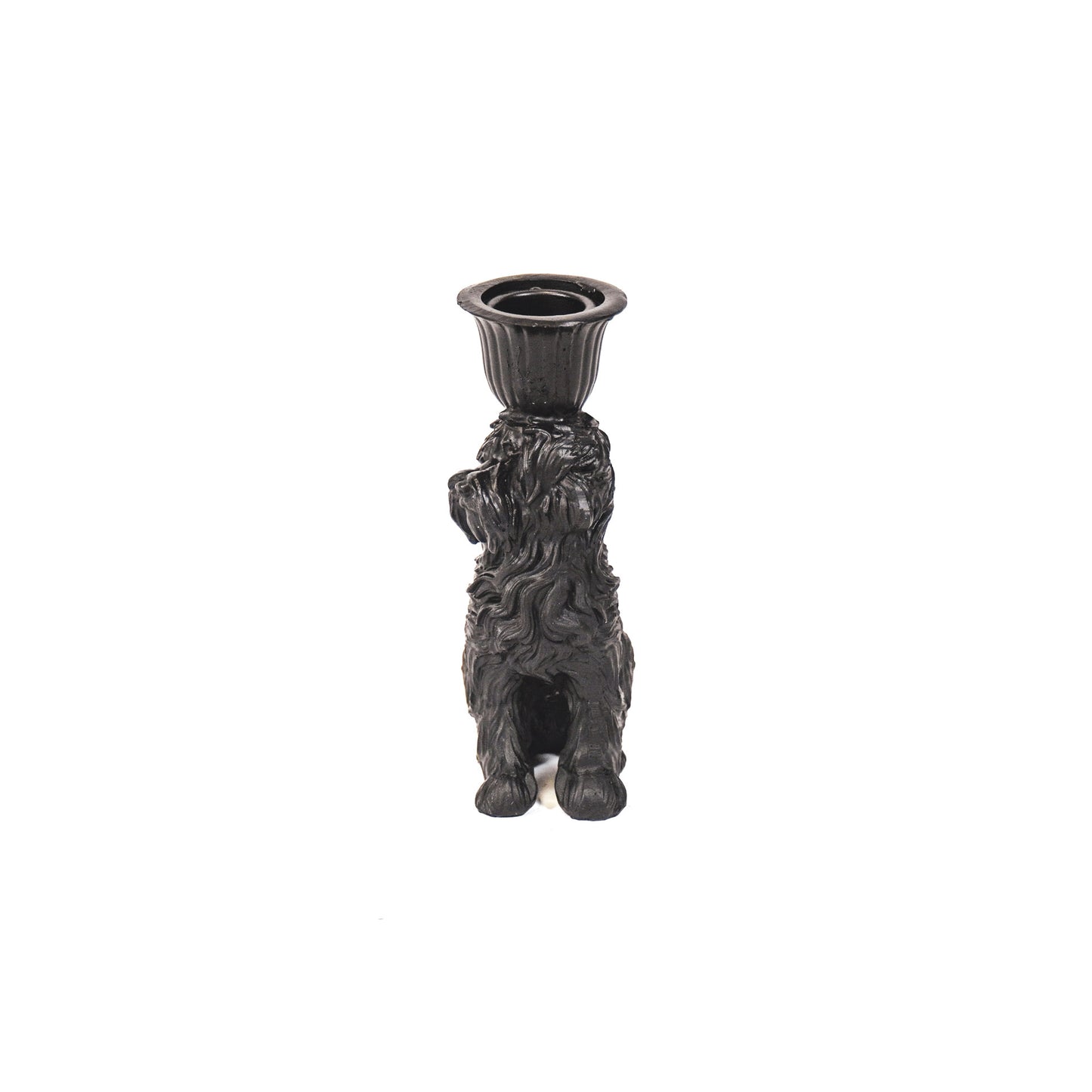 Housevitamin Labradoodle Candle Holder- Black-4x9x13 cm