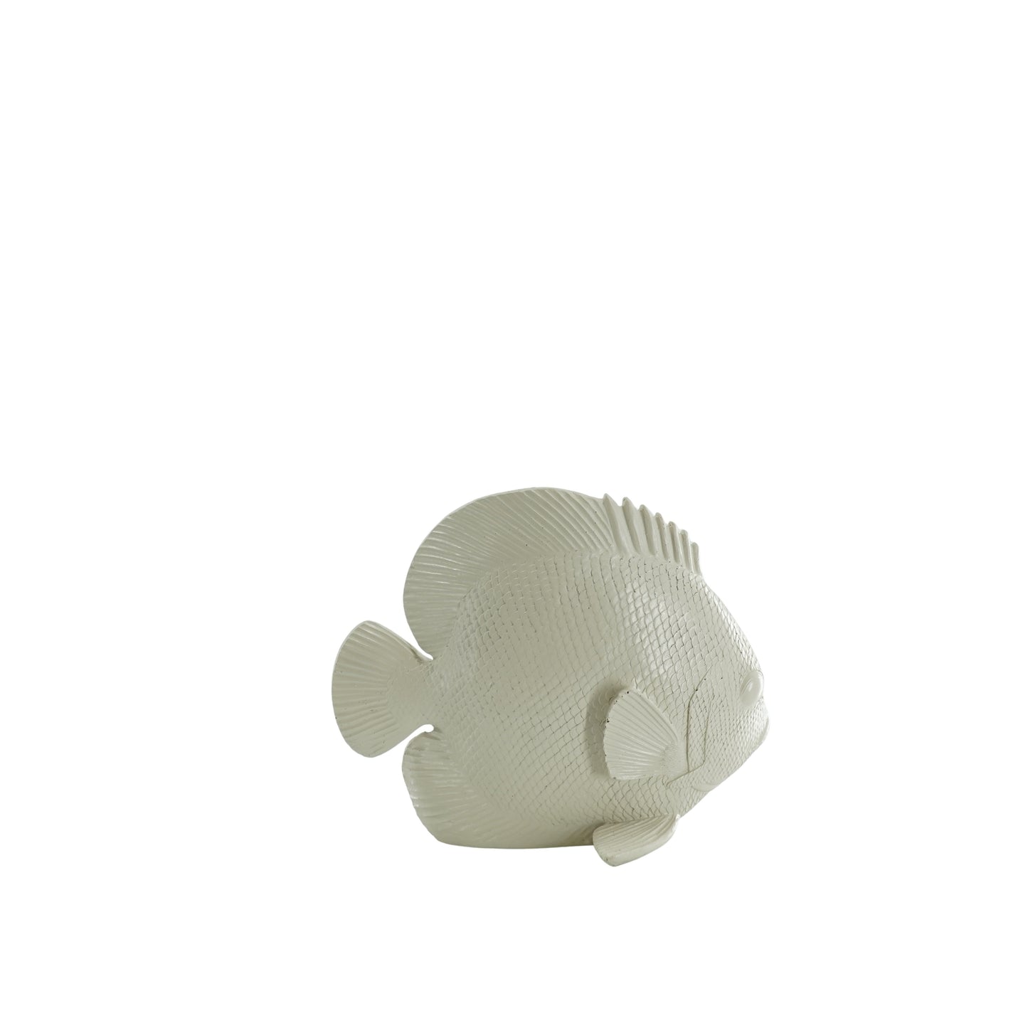 Ornament - Flat Fish - Polyresin - Beige - 19,5x10,5x16cm