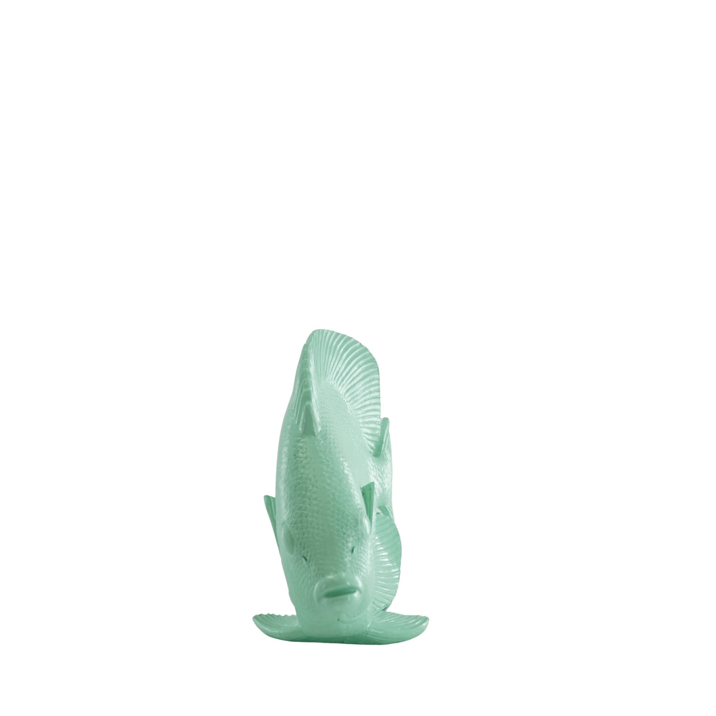 Ornament - Flat Fish - Polyresin- Mintgreen - 19,5x10,5x16cm