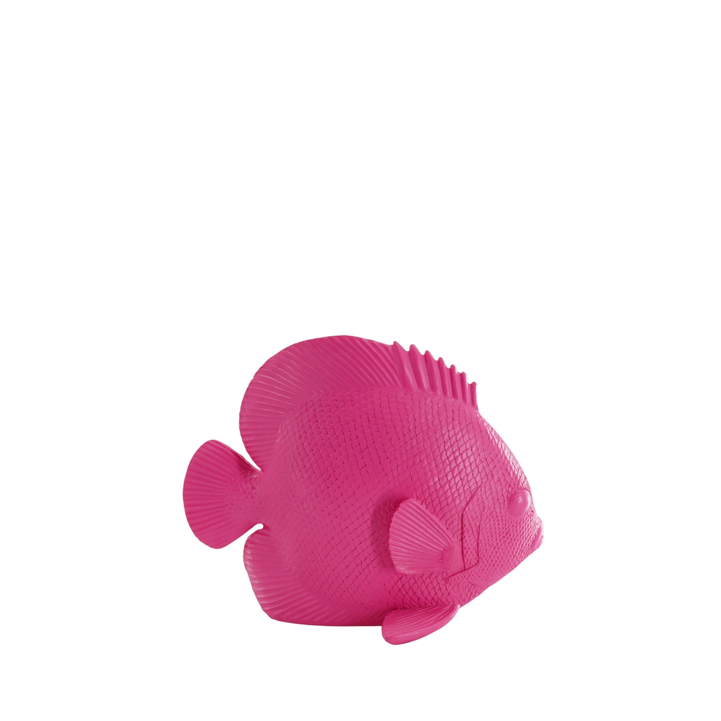 Ornament - Flat Fish - Polyresin - Pink - 19,5x10,5x16cm