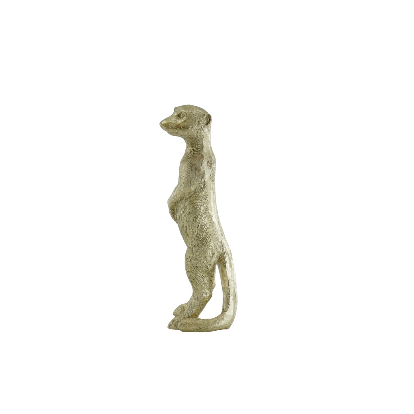 Ornament - Meerkat - Polyresin - Gold - 7,5x4x15cm