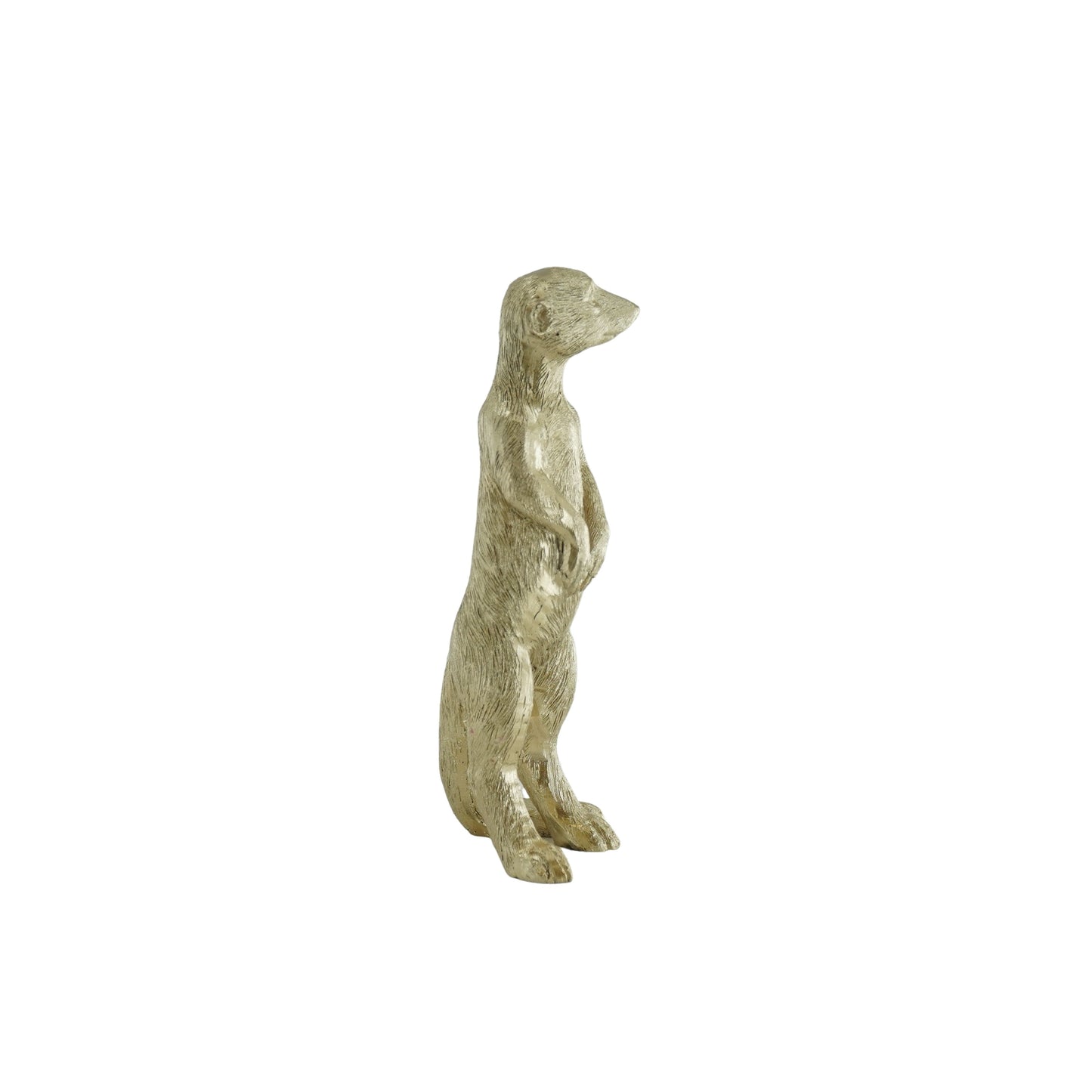 Ornament - Meerkat - Polyresin - Gold - 7,5x4x15cm