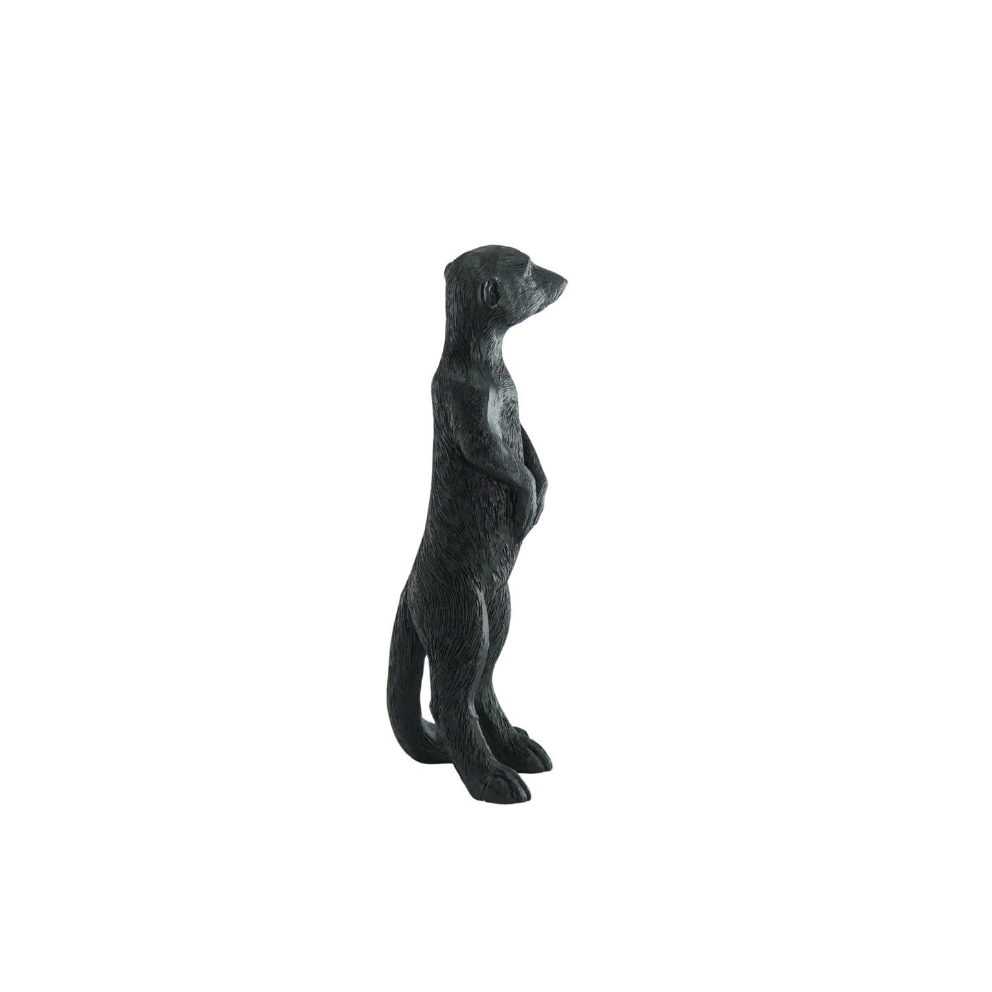 Ornament - Meerkat - Polyresin - Black - 7,5x4x15cm