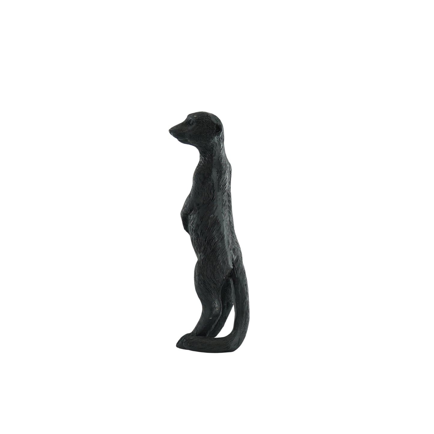 Ornament - Meerkat - Polyresin - Black - 7,5x4x15cm