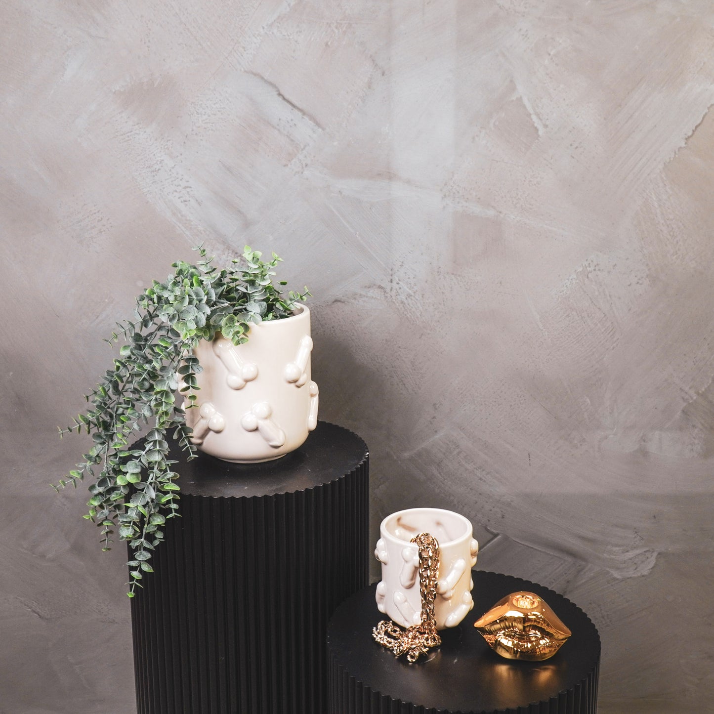 Pot - Dick - Ceramics - Beige -11x11x11,5cm