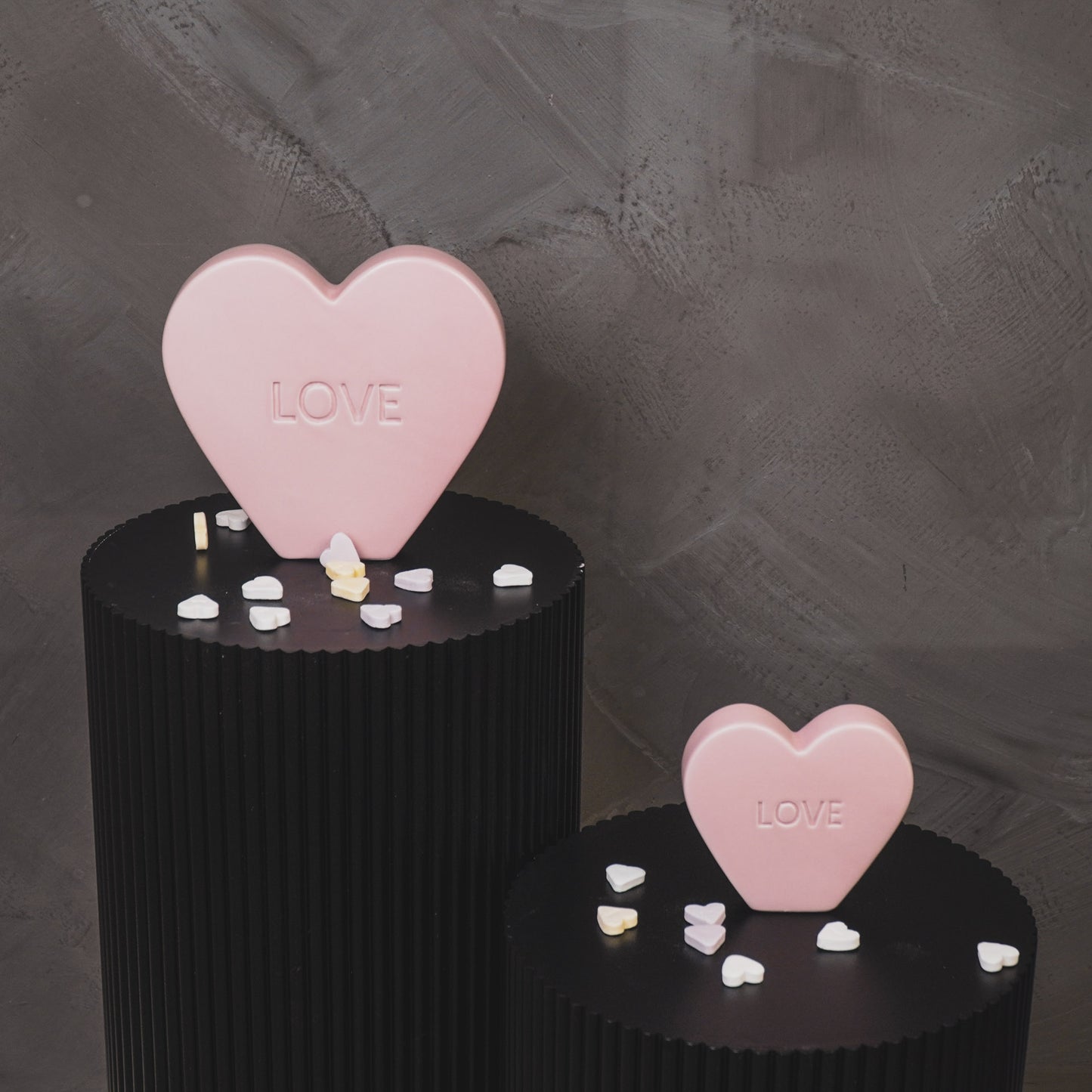 Ornament- Candy Heart 'LOVE'- Light Pink- 13x4x11,5cm