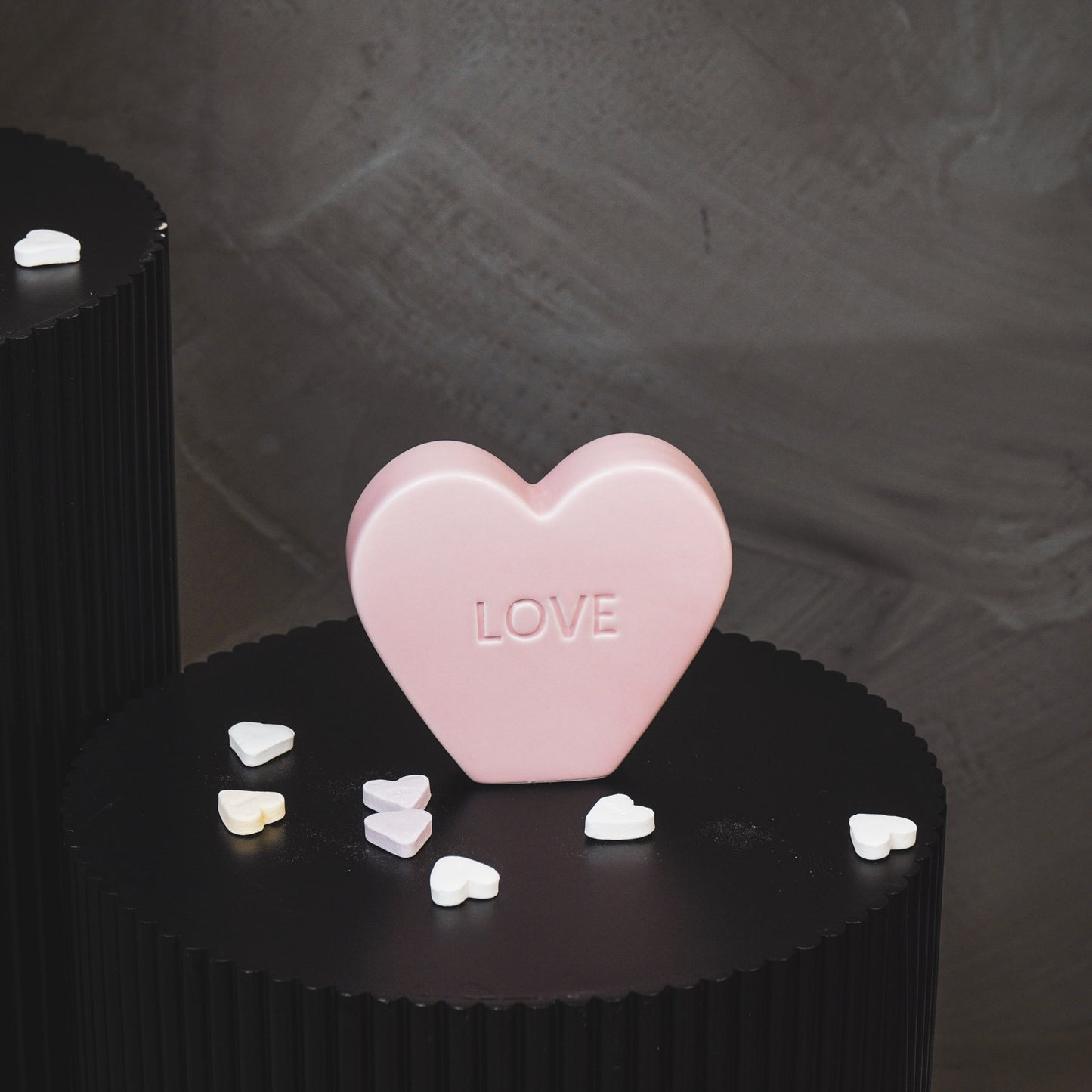 Ornament- Candy Heart 'LOVE'- Light Pink- 13x4x11,5cm