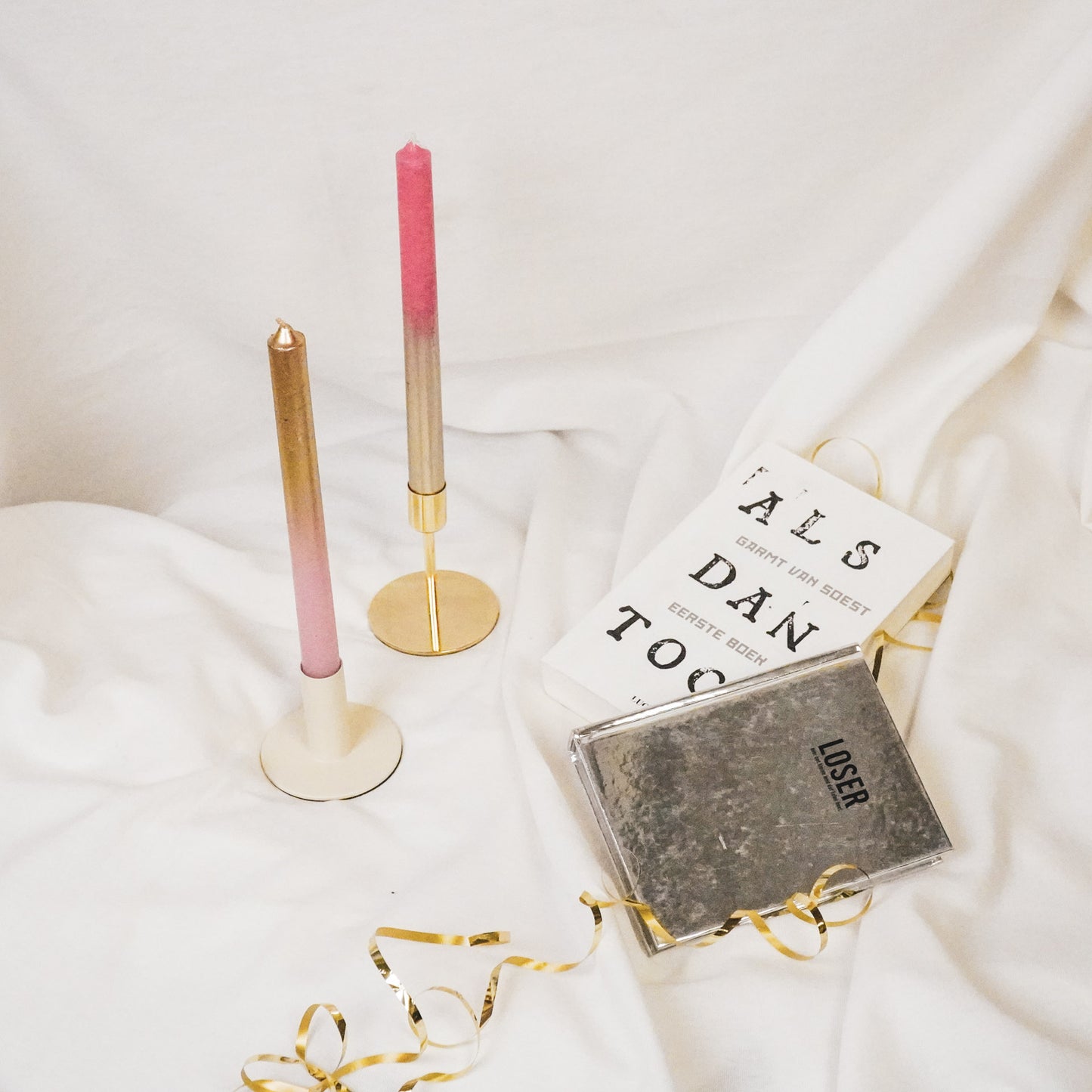 Candleholder - Basic - Metal - Gold - 8x8x10cm