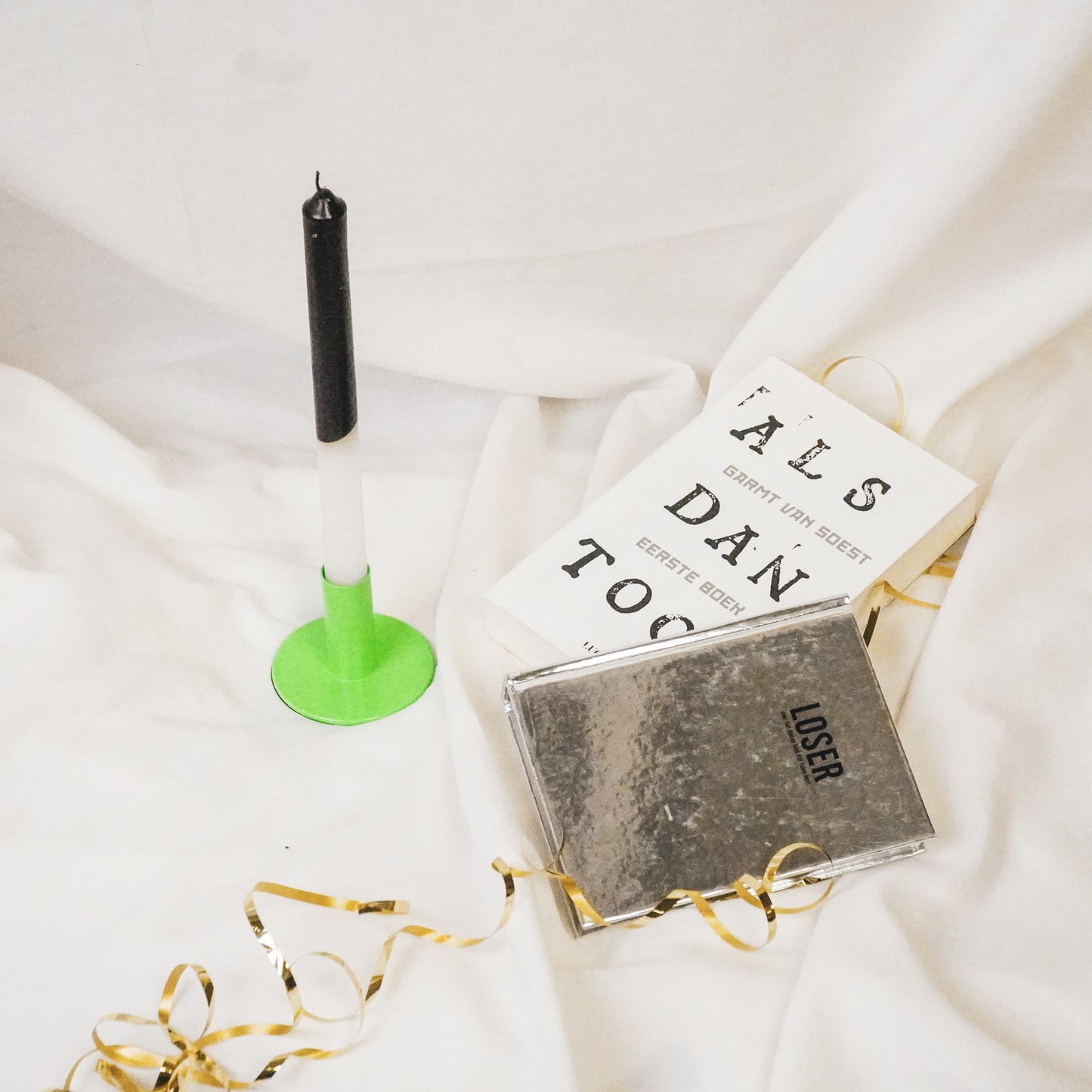 Candleholder - Basic - Metal - Green - 8x8x6,5cm