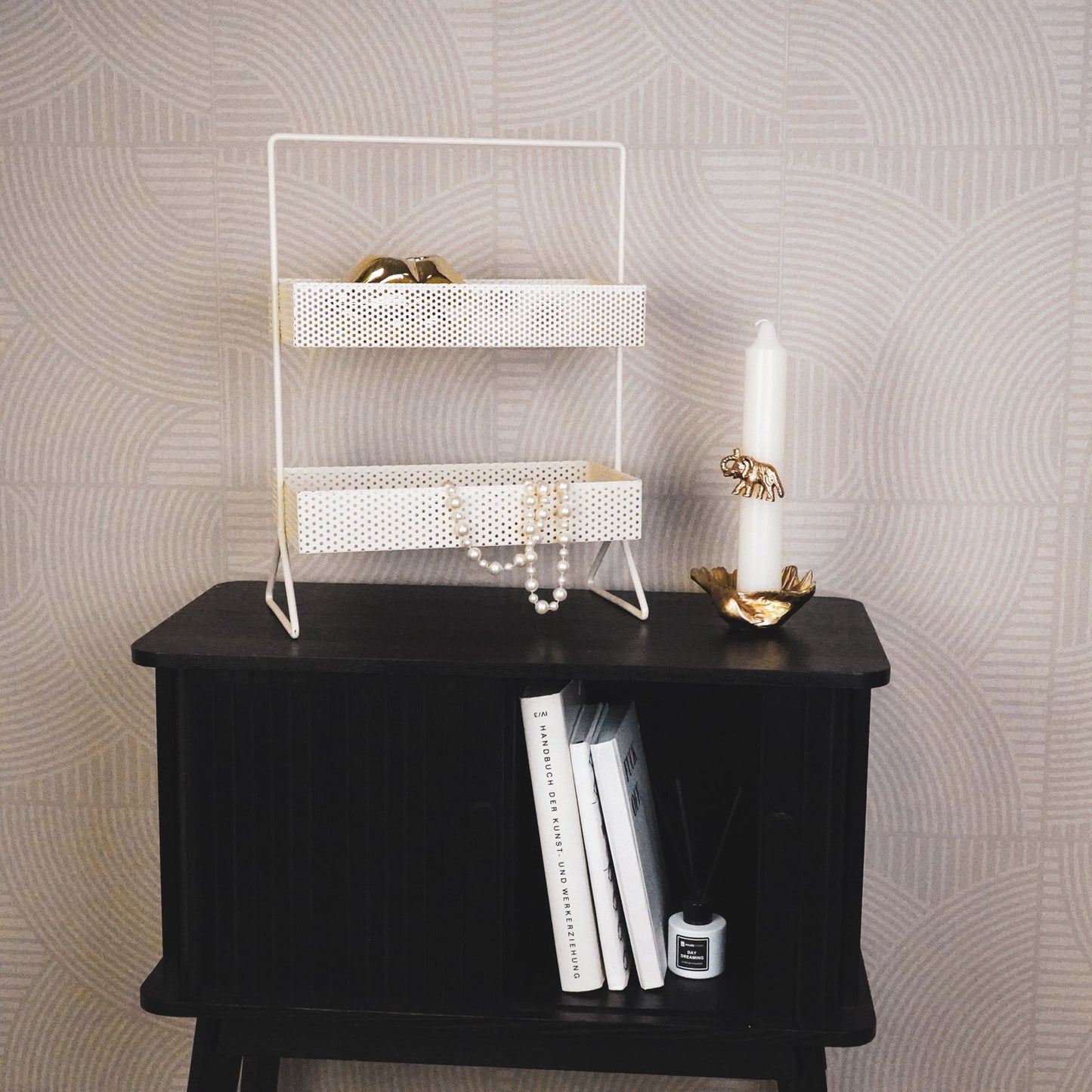 Shelves - Styling - Metal - 2 layers - Beige - 30x15x40cm