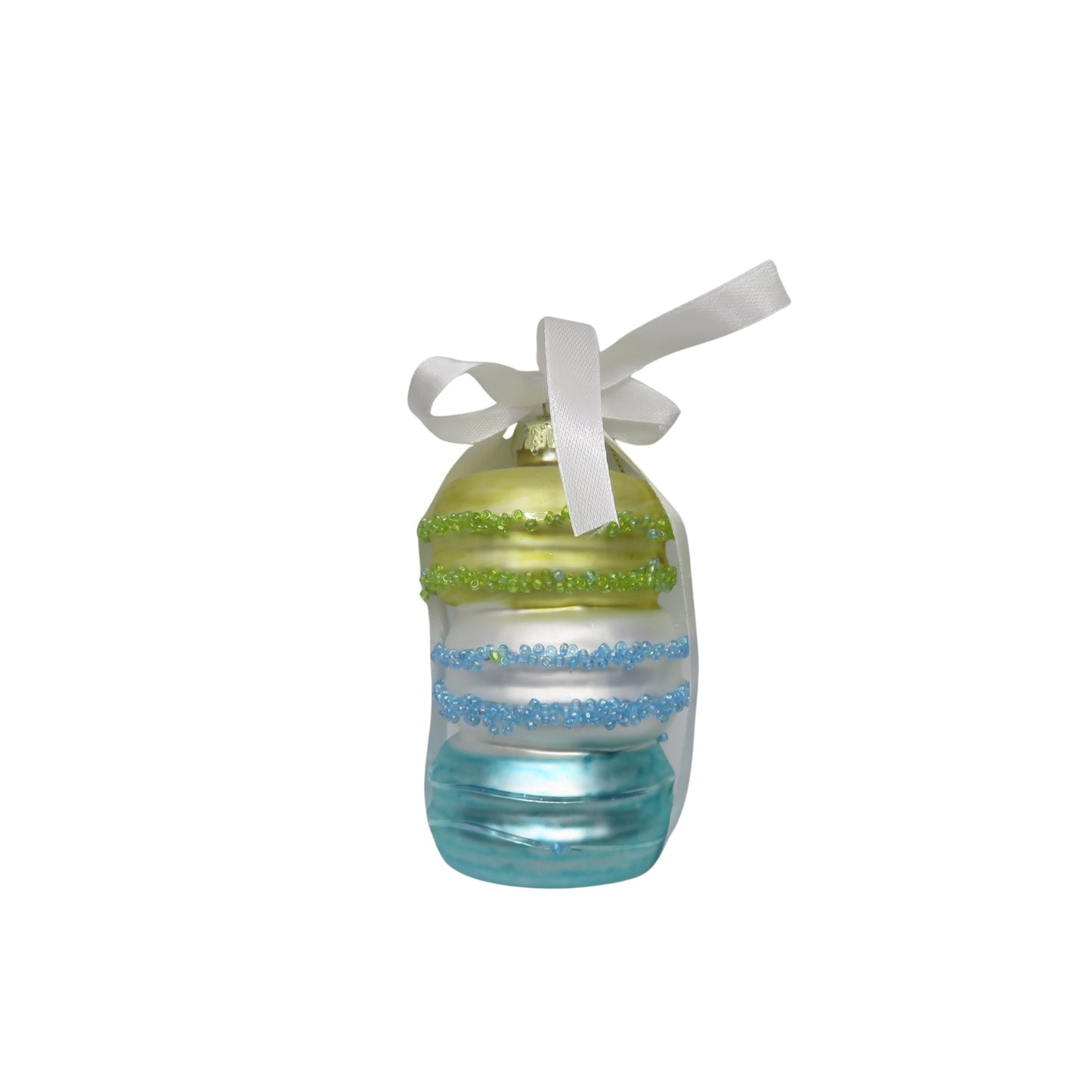 Xmas hanger - Macaroon - Green/Blue - Glass - 7x7x10,5cm