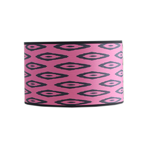 Housevitamin Lampshade Kelim Print-Polyester- Pink/ Black