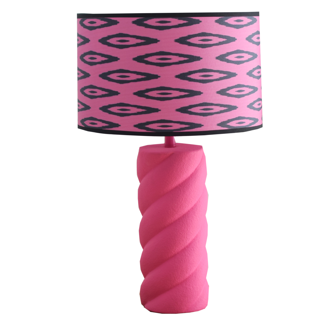 Table Lamp - Ceramics - Neon Pink - E27- 12x12x28cm