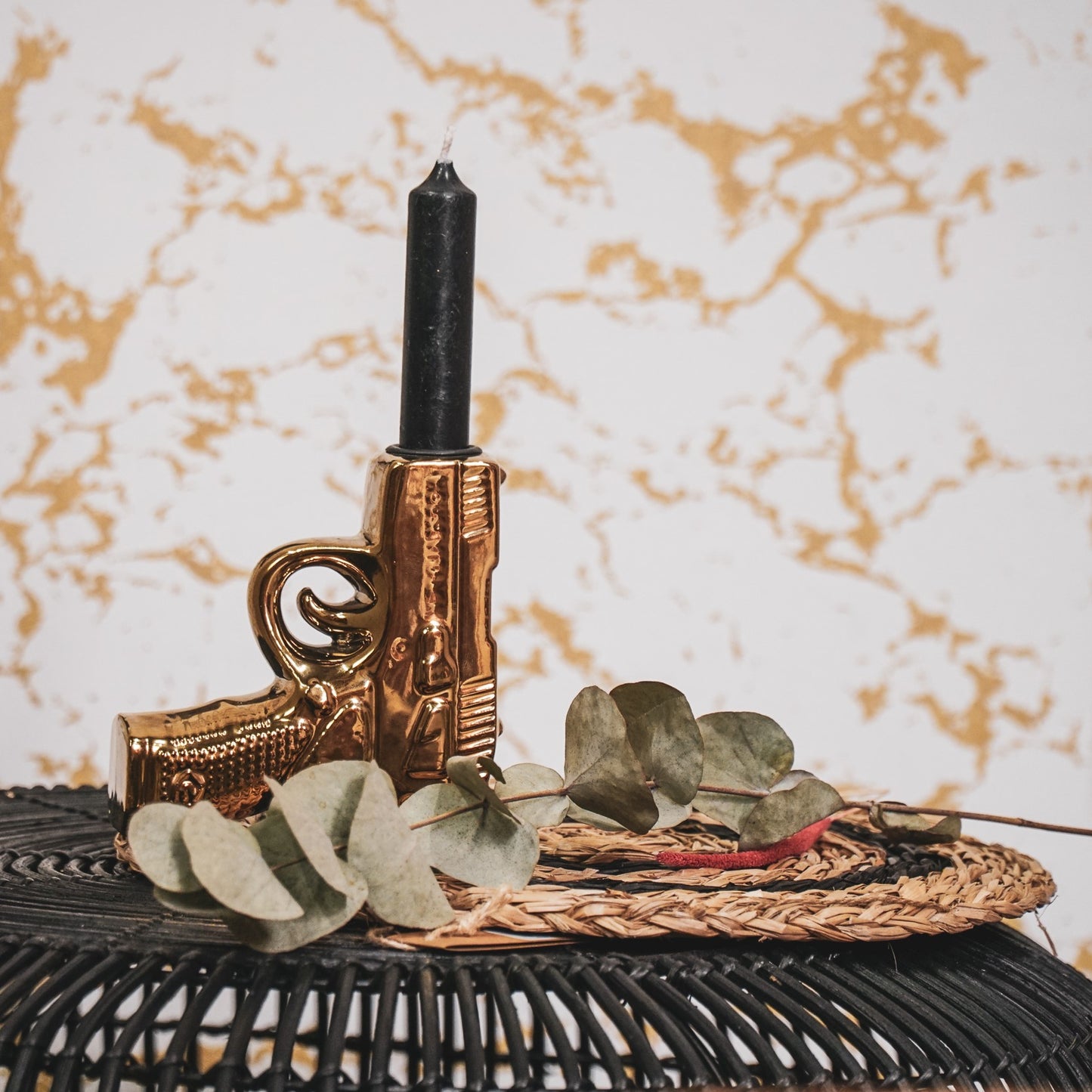 HV Candle Holder Gun Gold