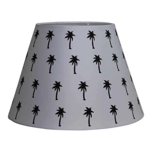 Housevitamin Palmtrees Lampshade - Black/White - 17x30x20cm