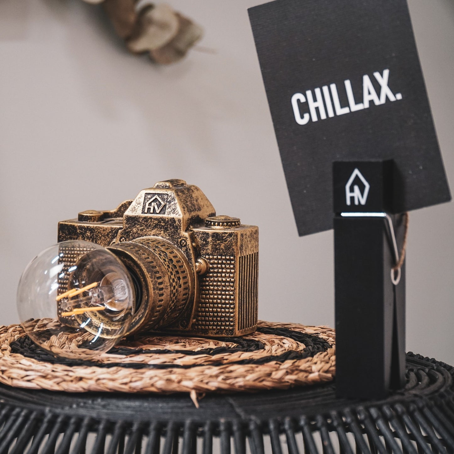 HV Camera Lamp - 15x12cm - Gold