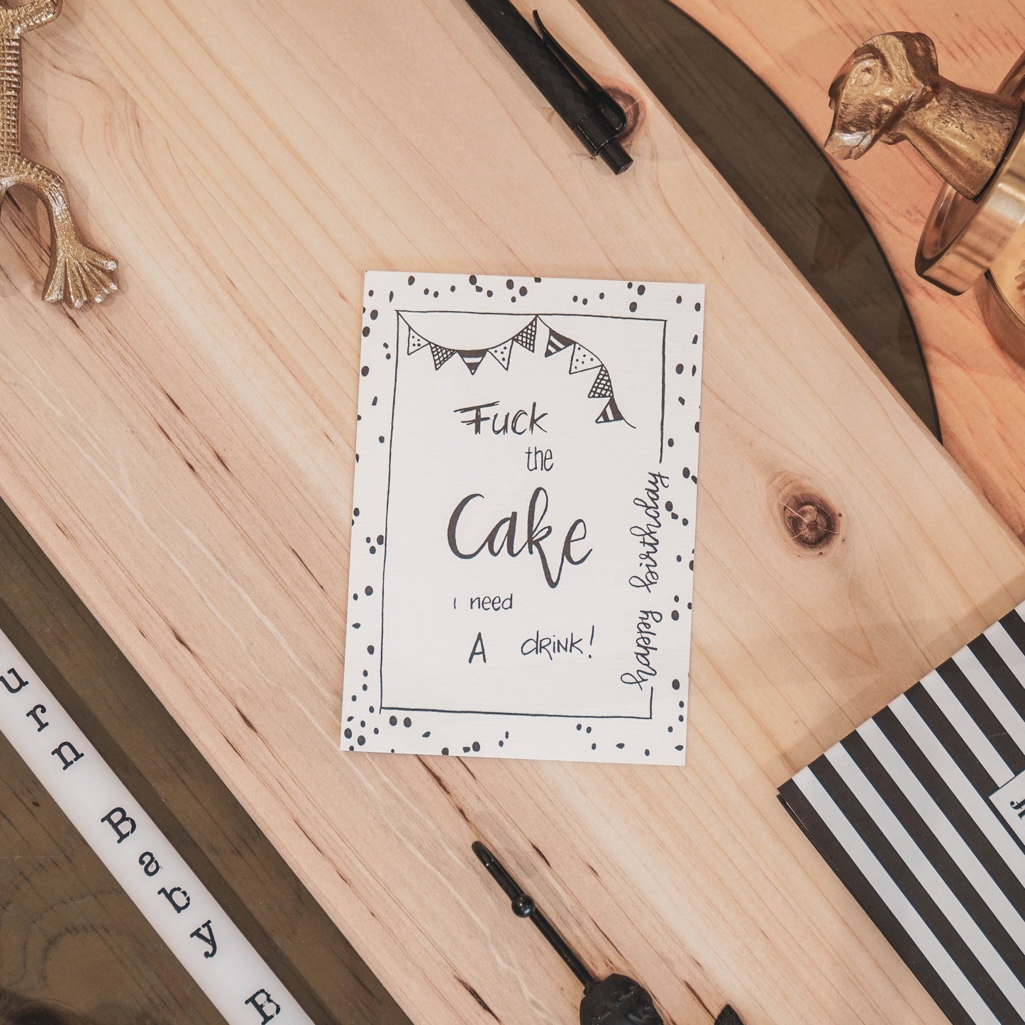 HV Postcard Fuck the Cake - A6