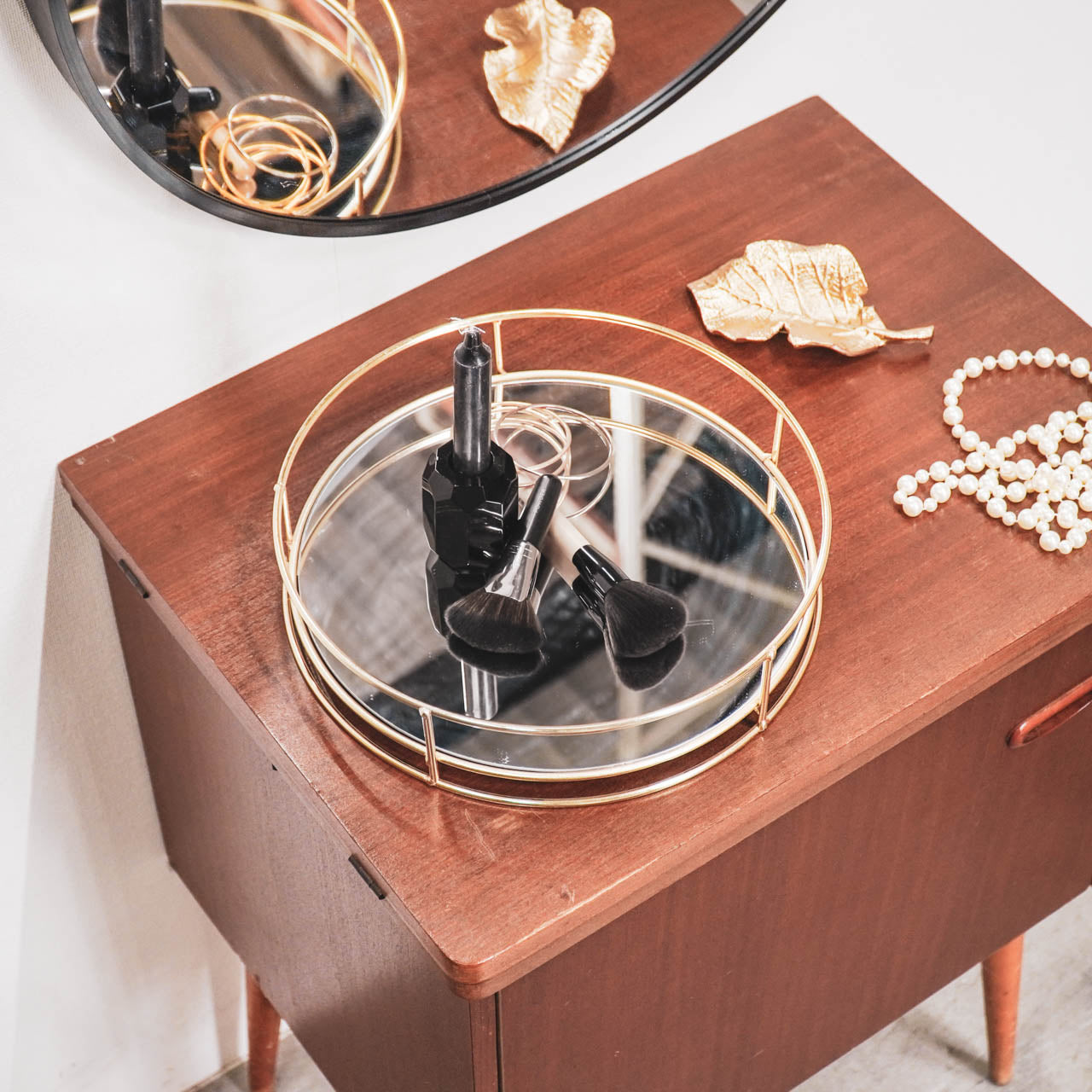 HV Mirror Tray Round - 31x31x7cm