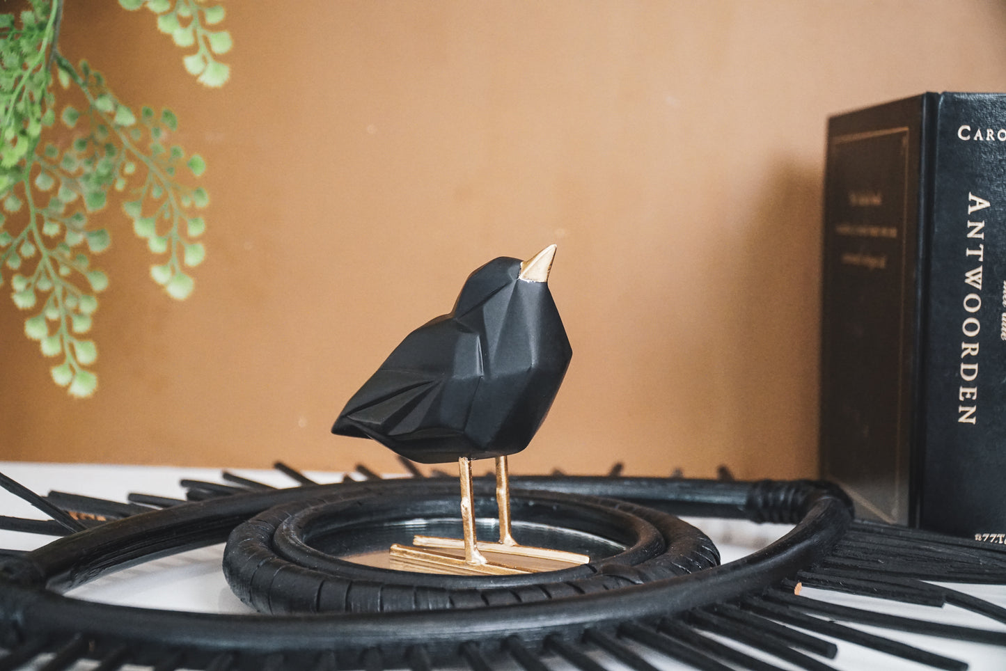 HV Love Bird Black 7x13x9 cm