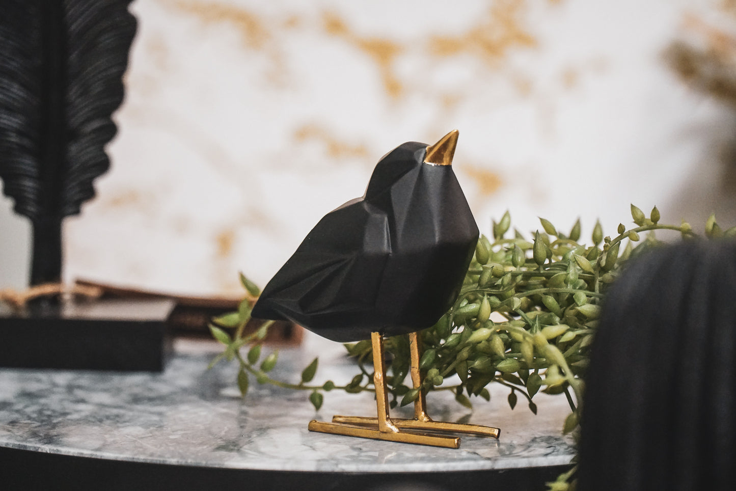 HV Love Bird Black 7x13x9 cm