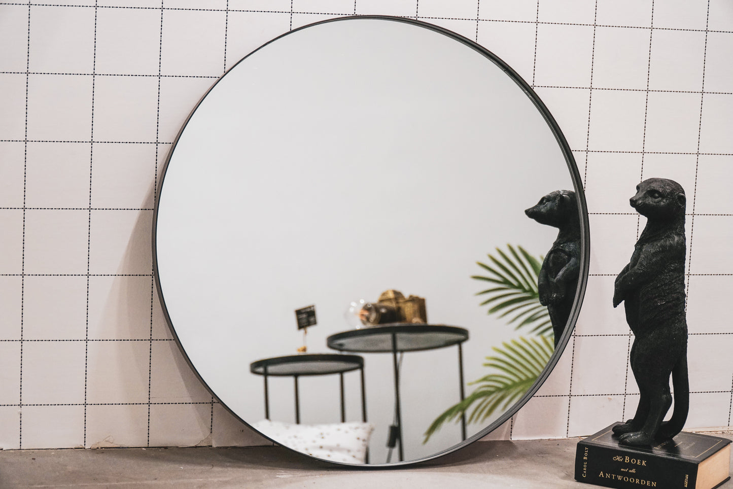 HV Round Mirror - Black - ⌀ 60 cm