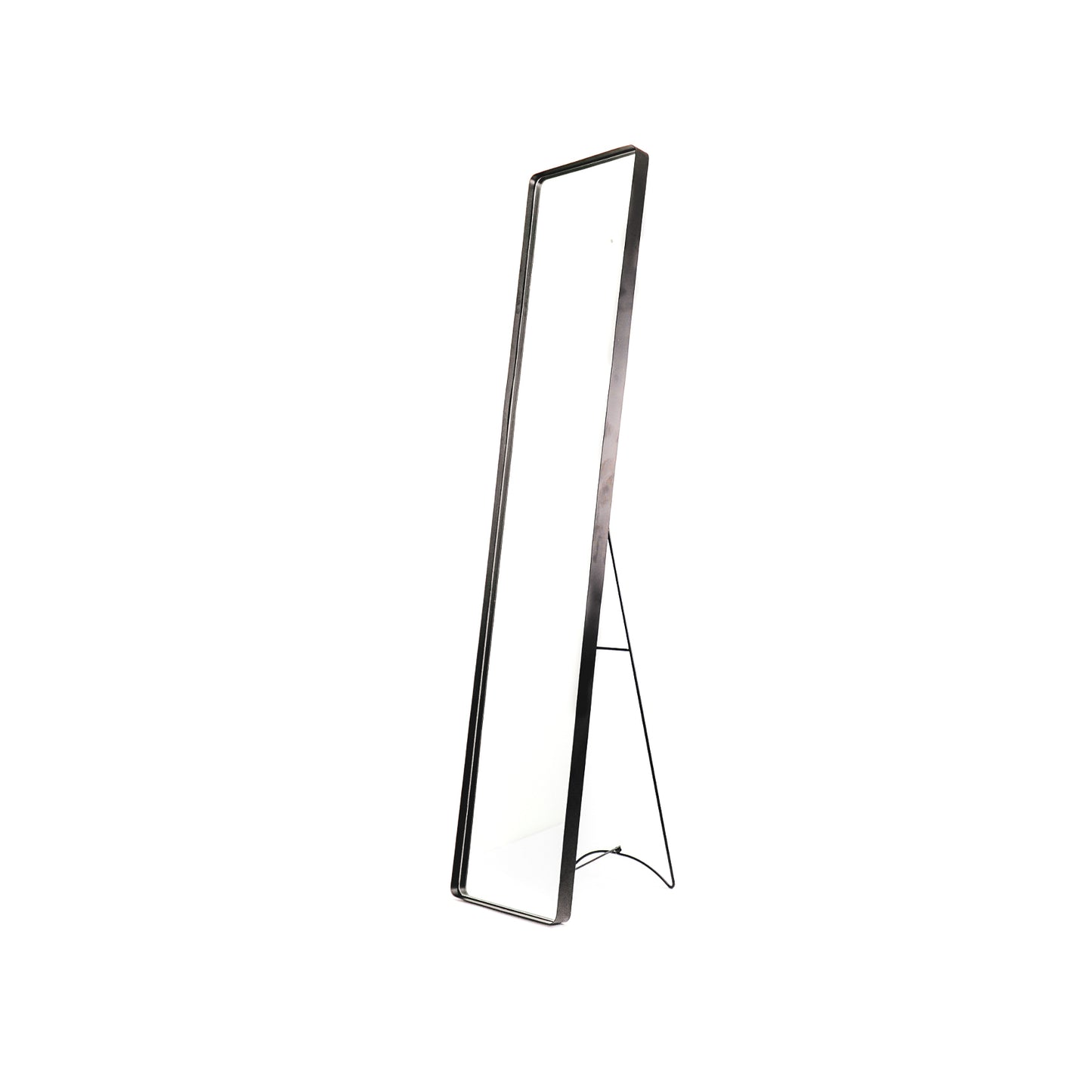 HV Black metal full-length Mirror 30x4x150 cm - Black