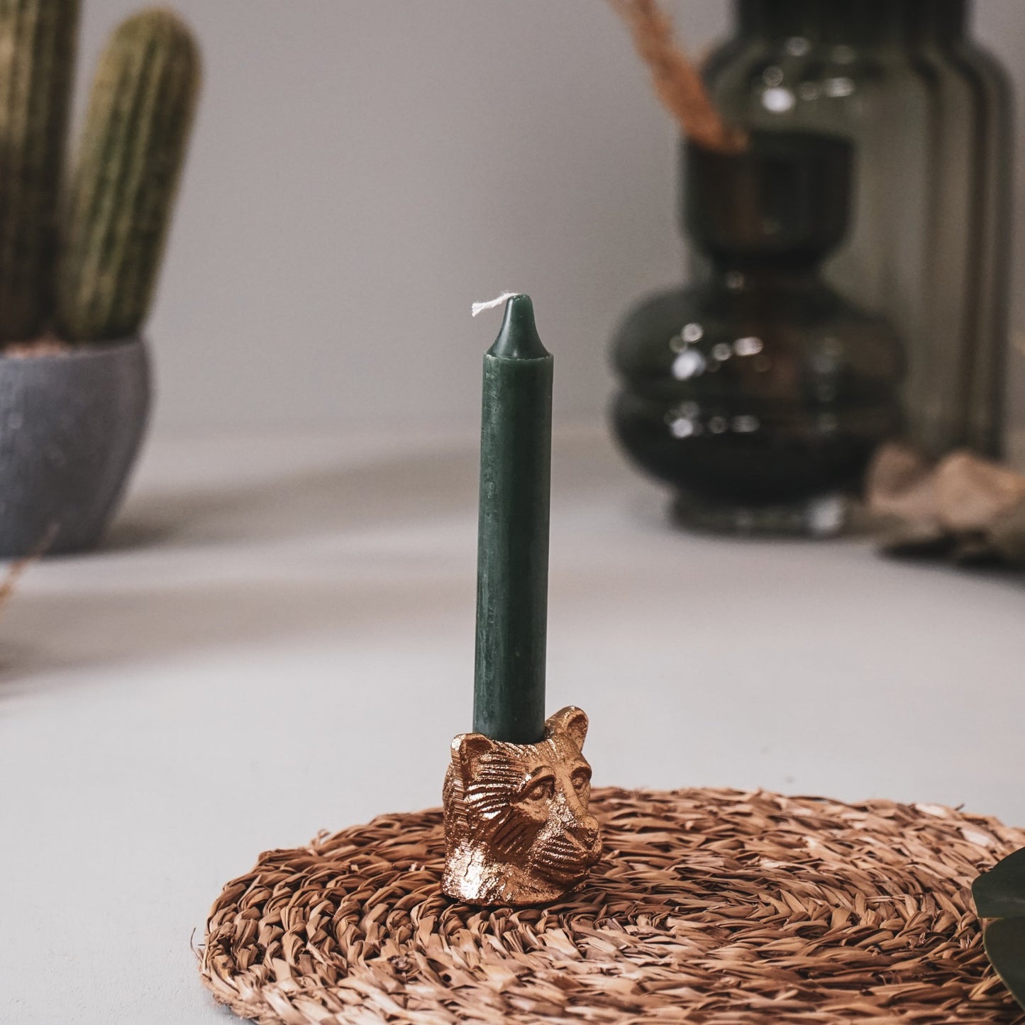 HV Panter Candleholder -Gold- 5,5x4,5x5cm
