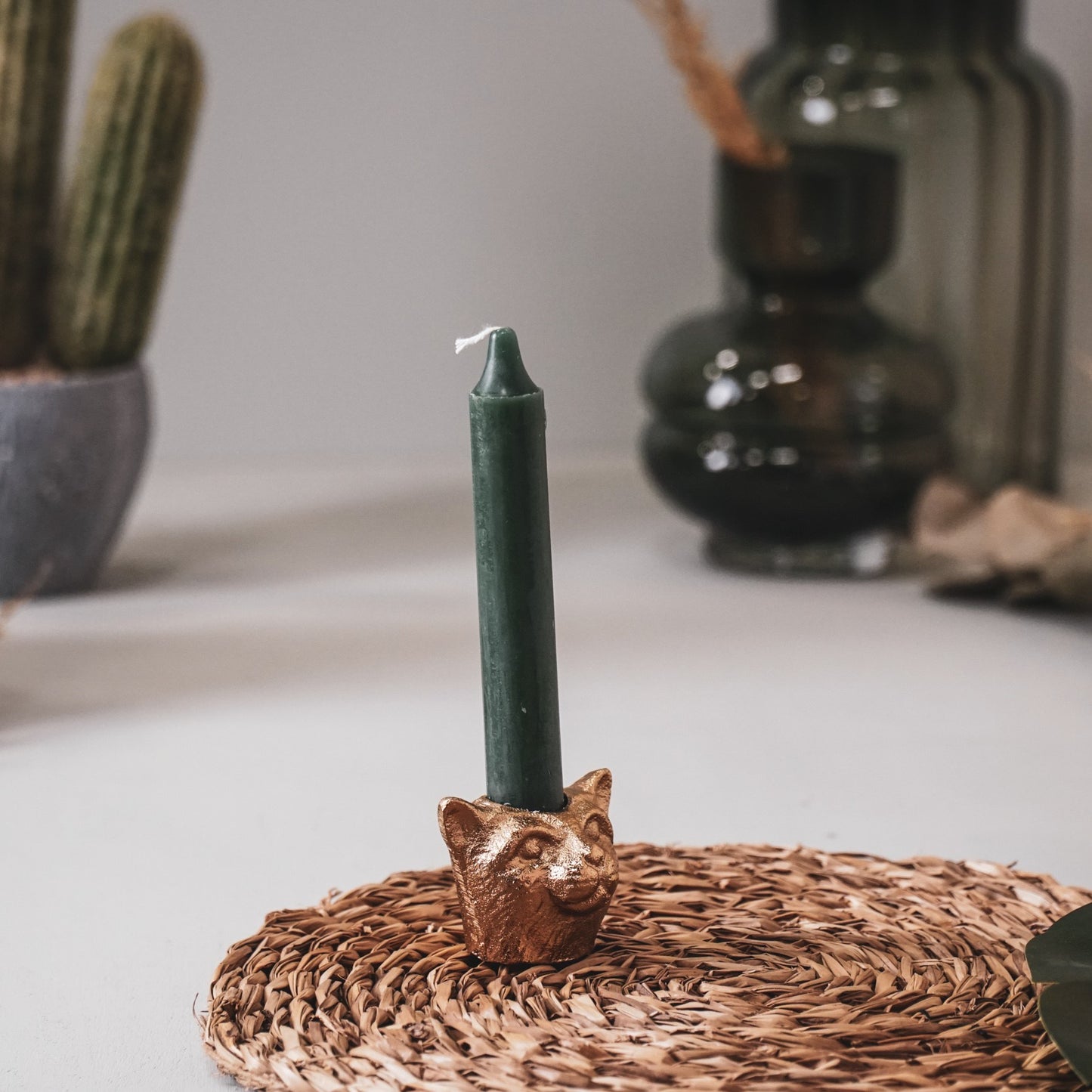 HV Cat Candleholder-Gold- 6x5x4,5cm