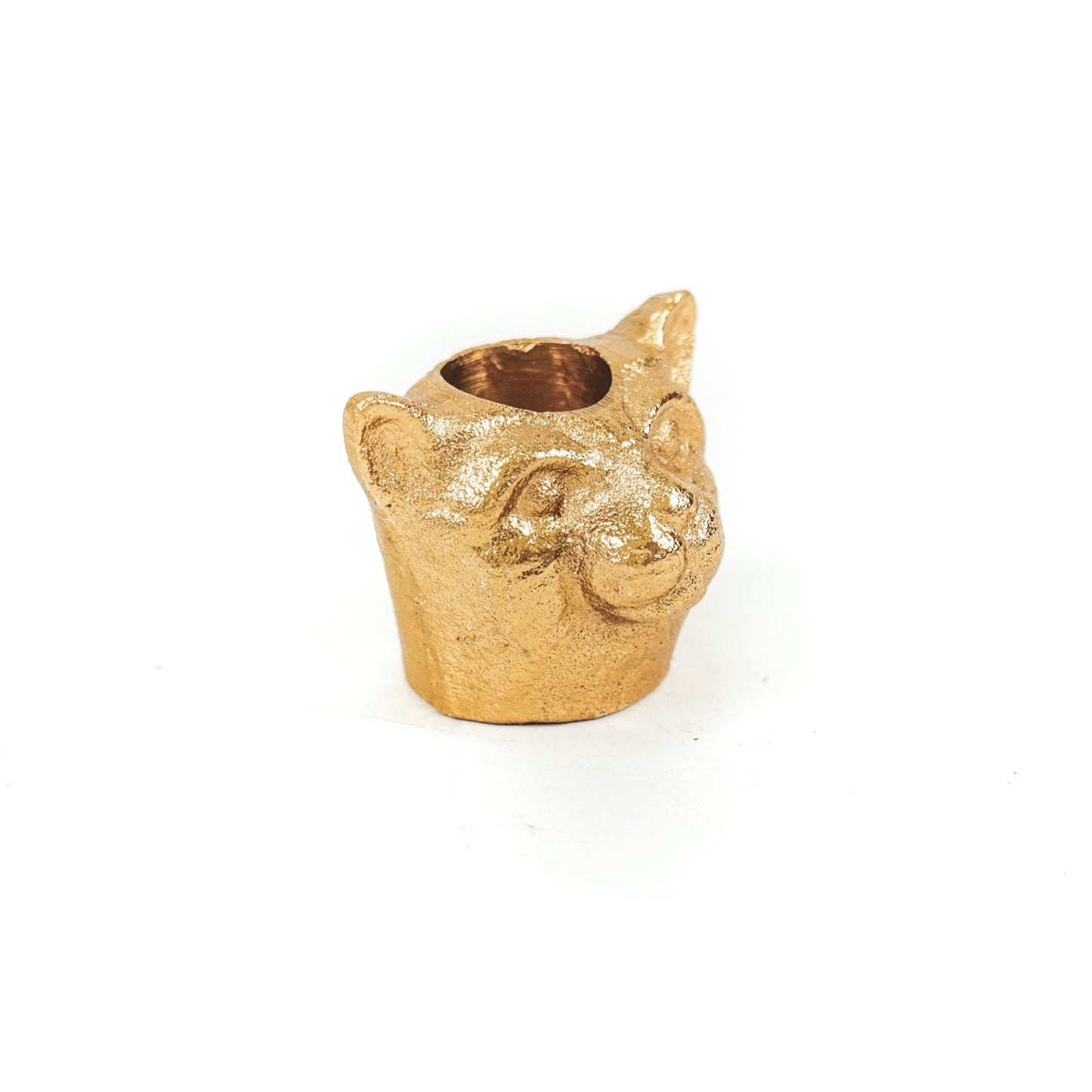 HV Cat Candleholder-Gold- 6x5x4,5cm