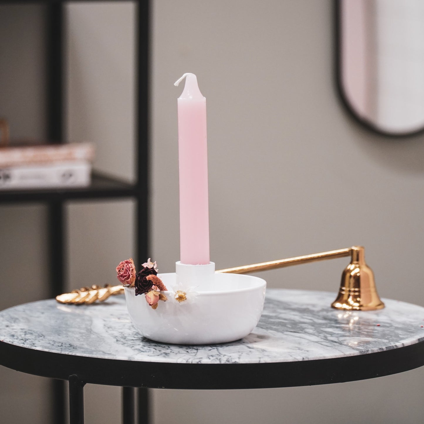 HV Candleholder White - 10x10x6cm