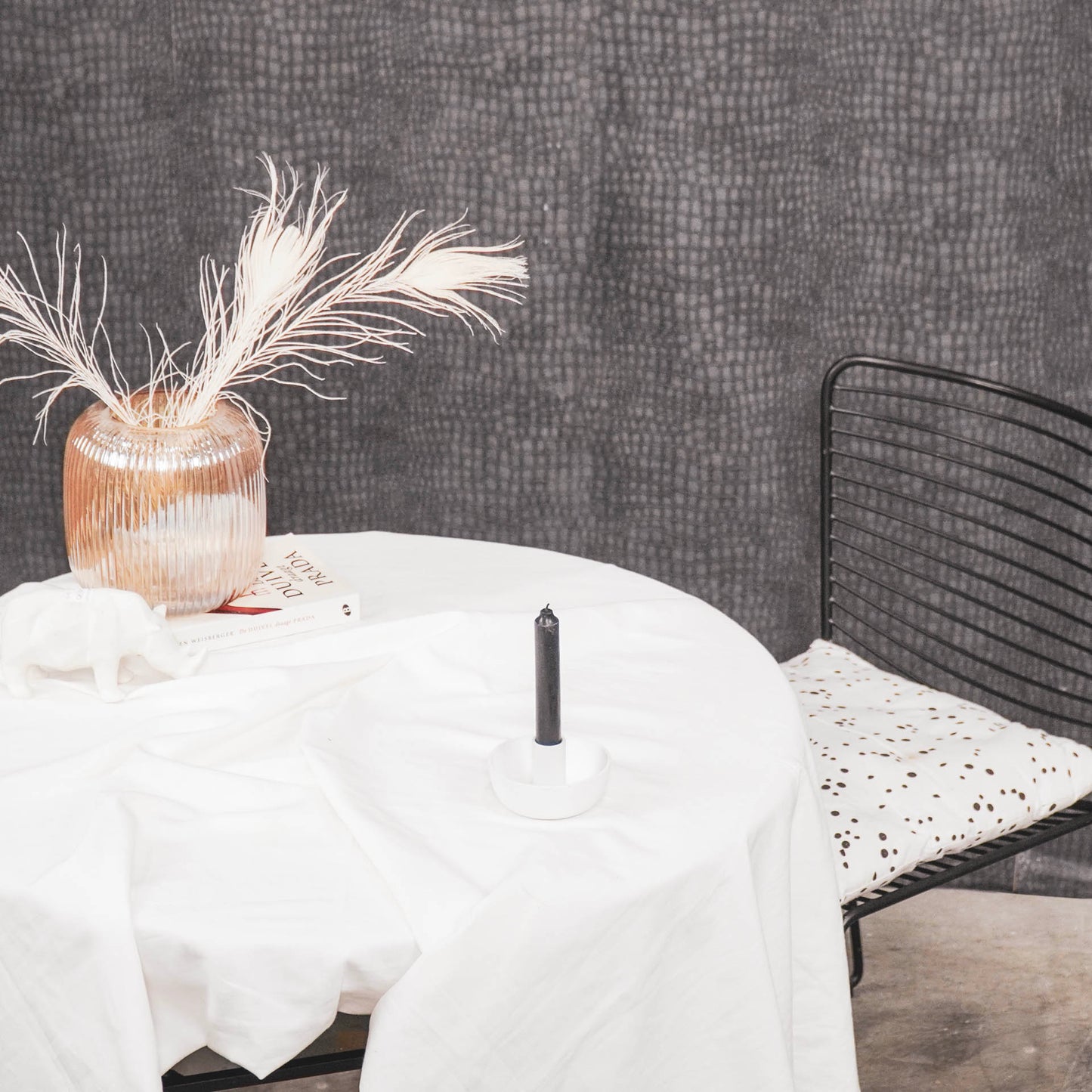 HV Candleholder White - 10x10x6cm