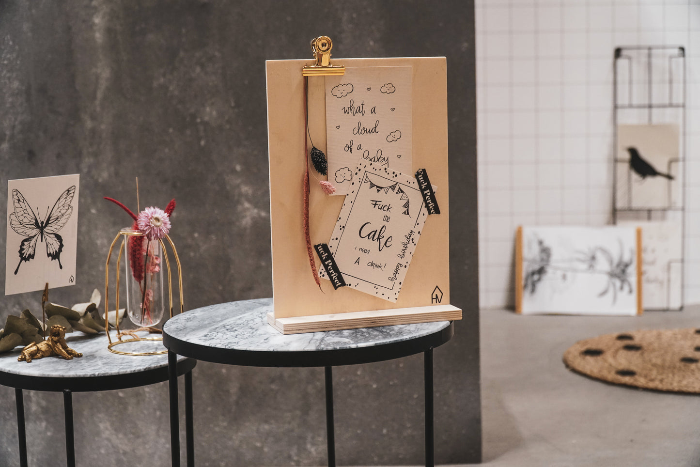 HV WOODEN MEMOHOLDER L