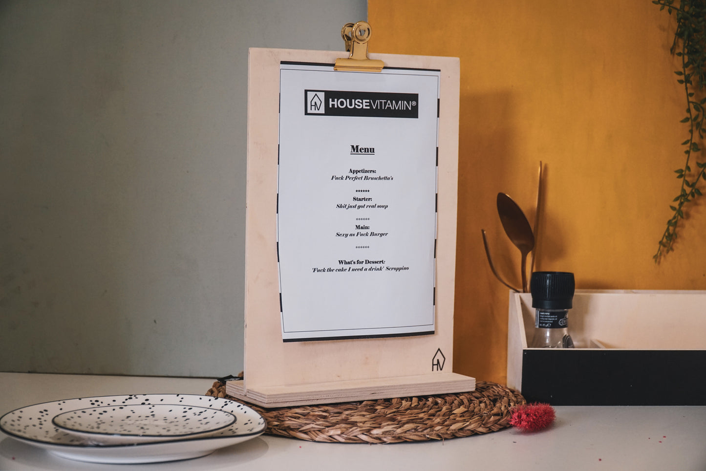 HV WOODEN MEMOHOLDER L