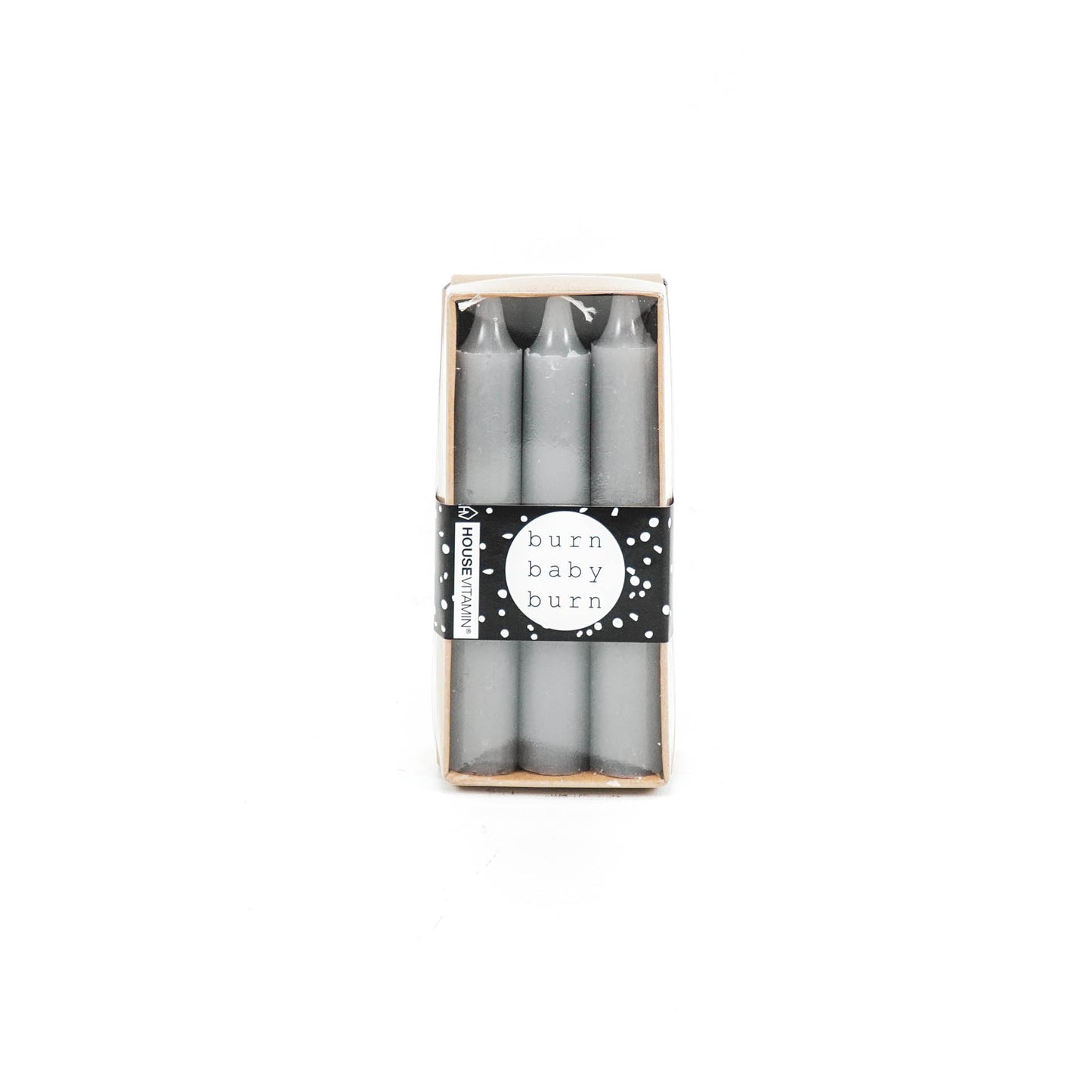 HV Candles 6 pcs / Grey 2,3x14cm