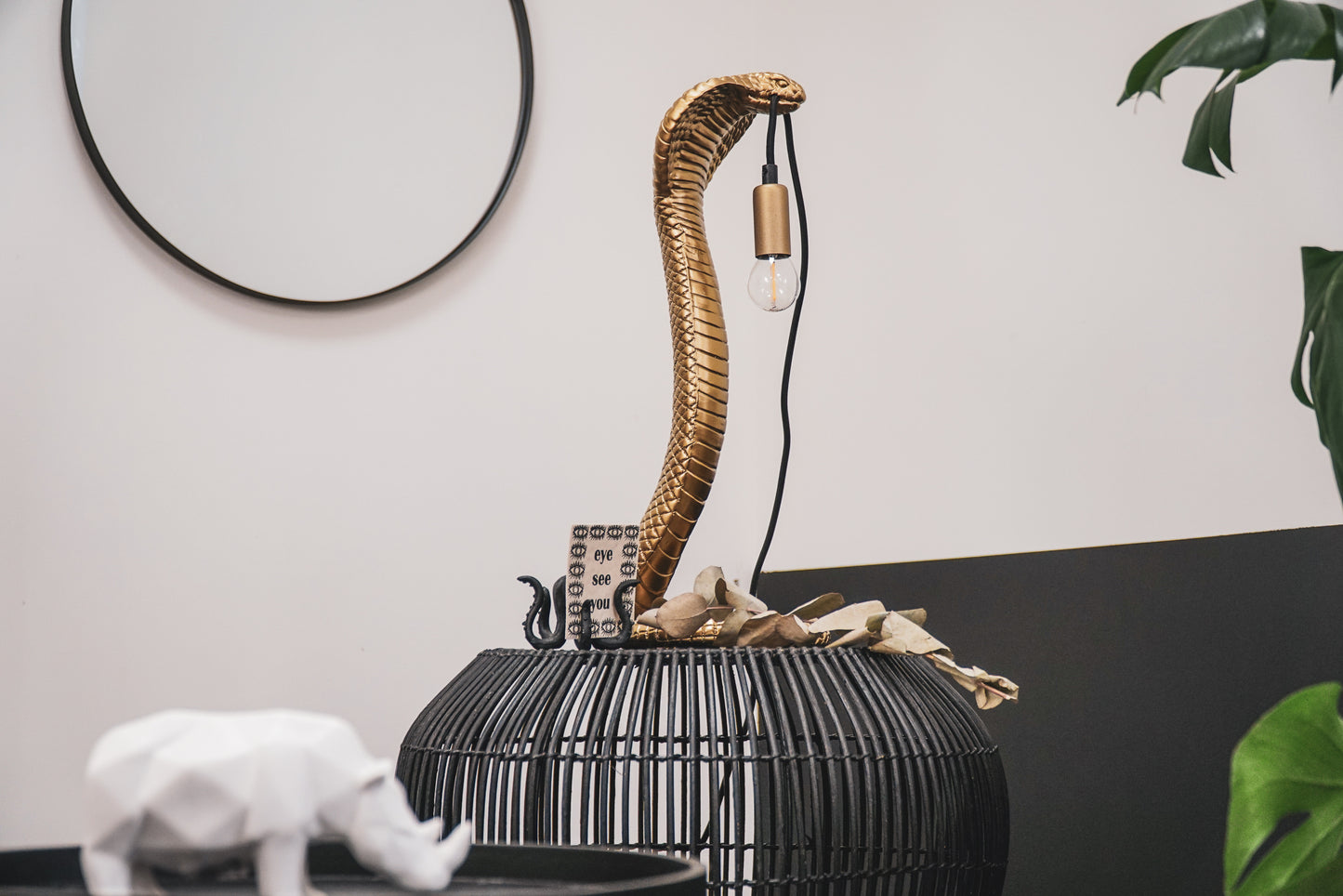 HV Snake Lamp Gold - E14 20x20x49cm