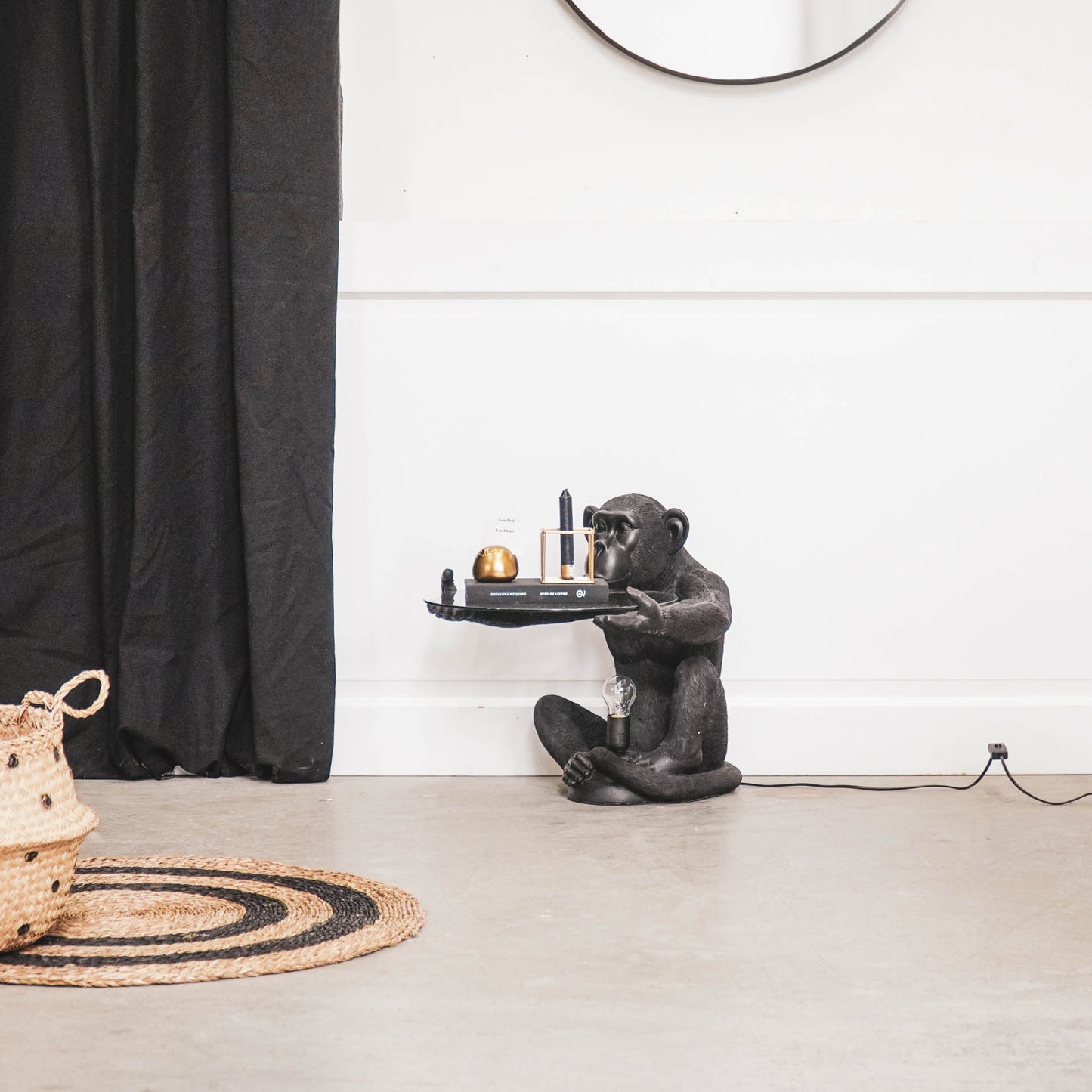 HV Monkey Lamp Table - Black - 50 cm