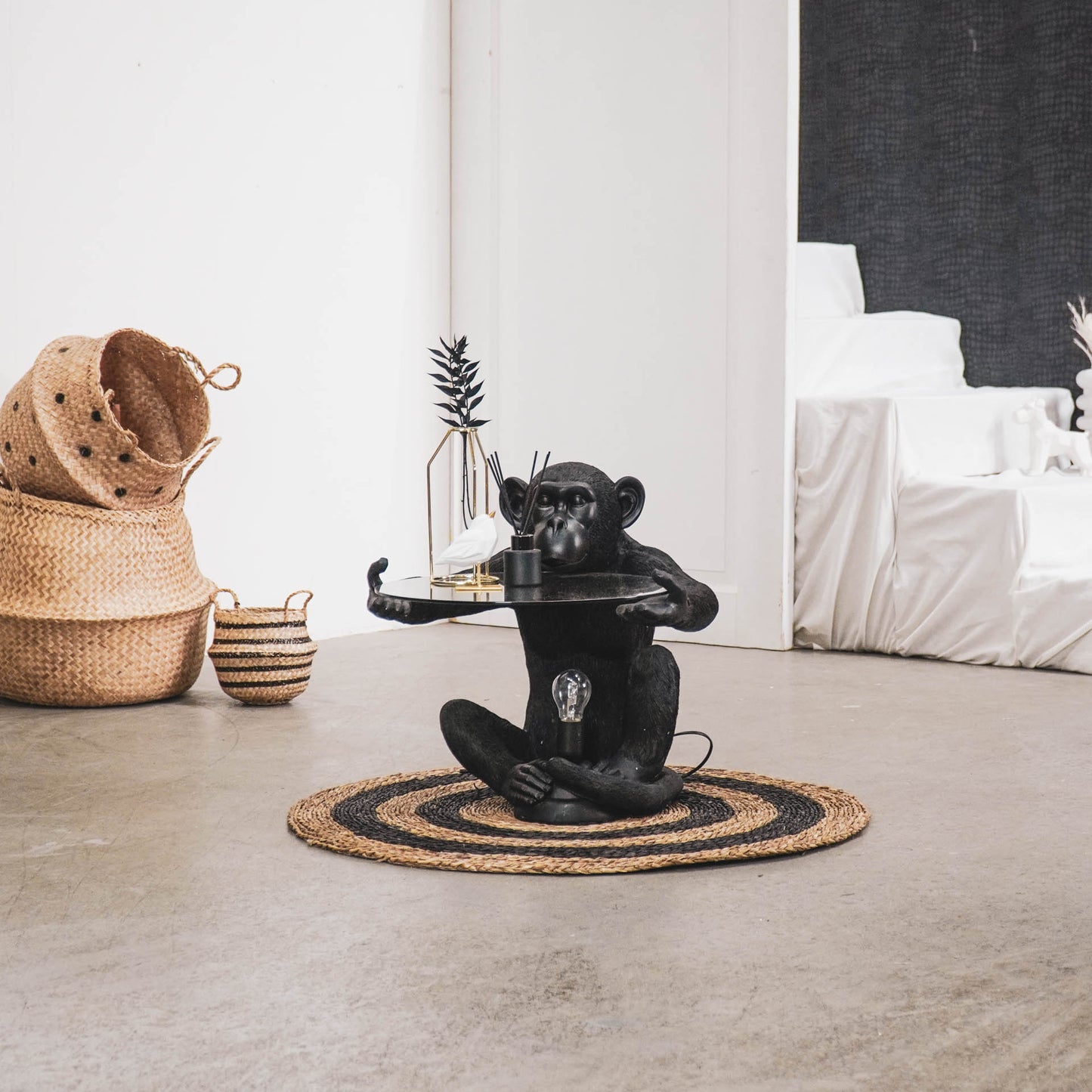 HV Monkey Lamp Table - Black - 50 cm