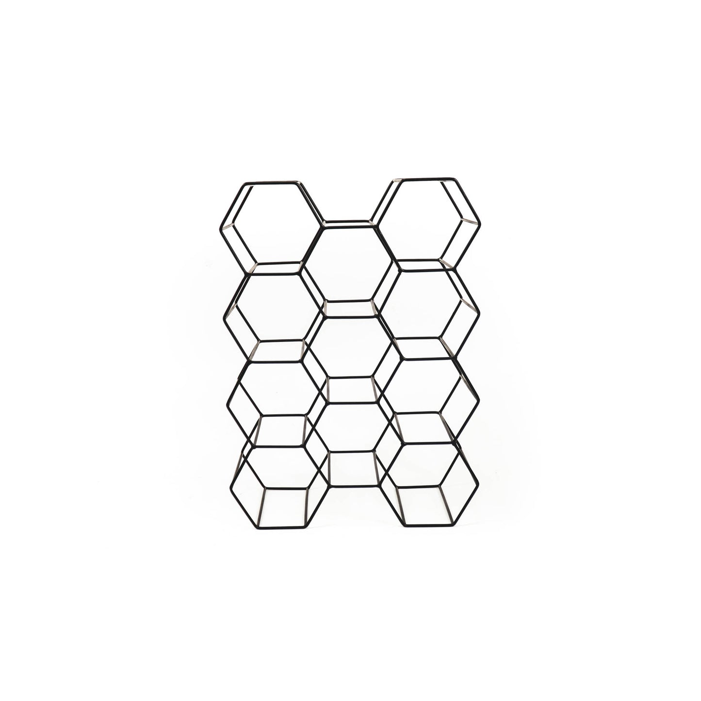 HV Wine Rack - Black Metal - 43x31x16cm