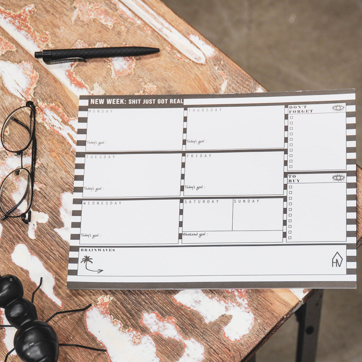 HV Weekly planner - Stripe - A4