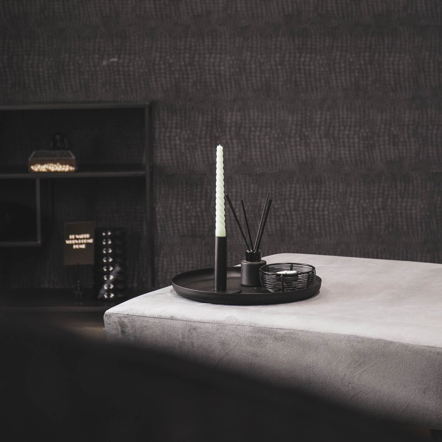 HV Twisted Candles 4 pcs - Light Green - 2x20cm